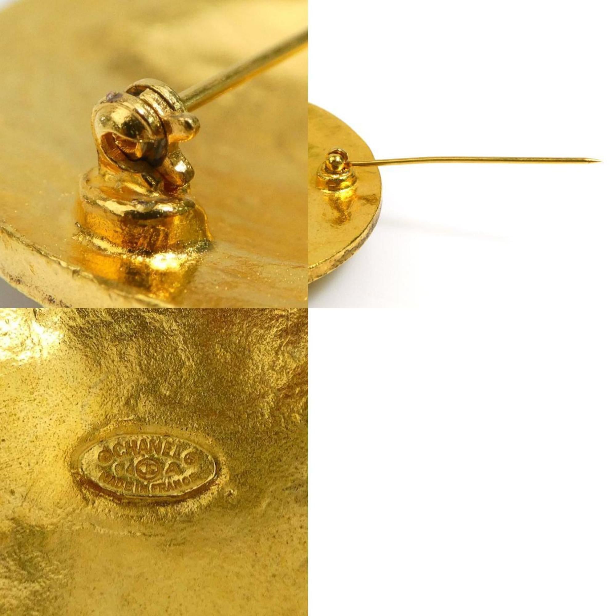 Chanel CHANEL Coco Mark Metal Gold Brooch for Women e61371a Size ONE SIZE - 5 Thumbnail
