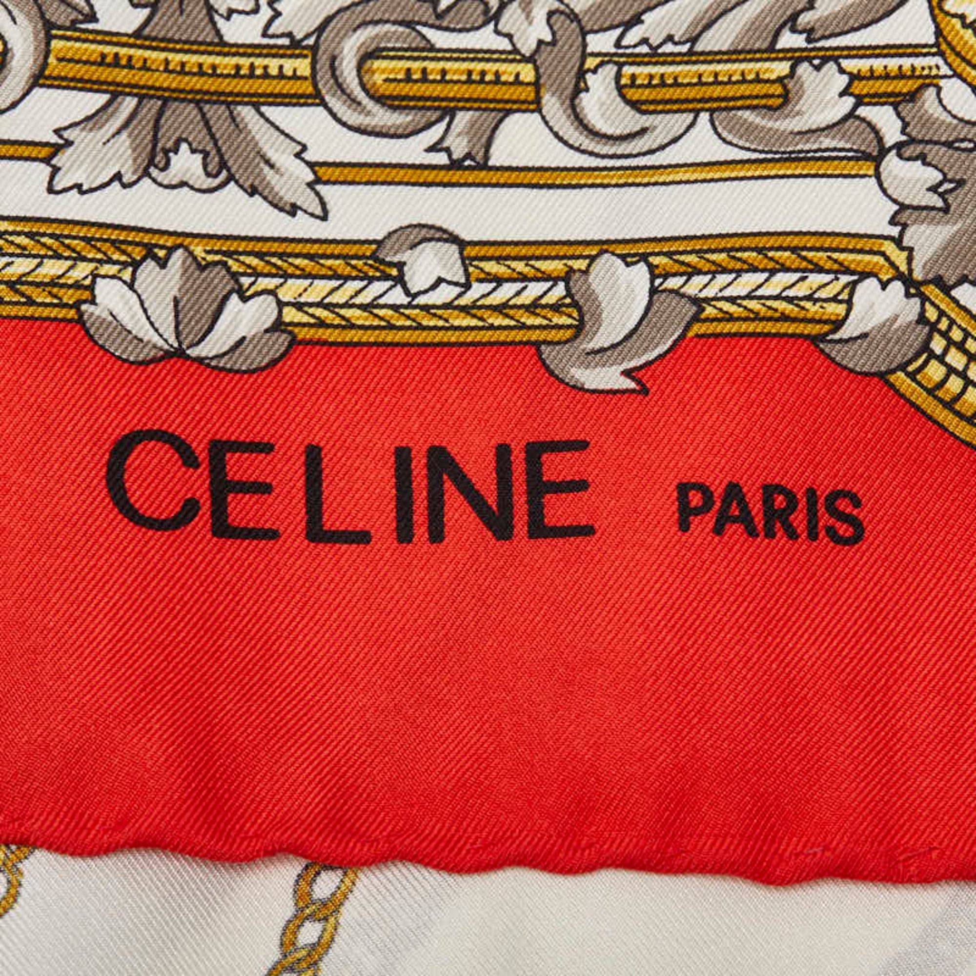Celine Celine all-over print scarf/muffler in red and multicolor for women Size ONE SIZE - 7 Thumbnail