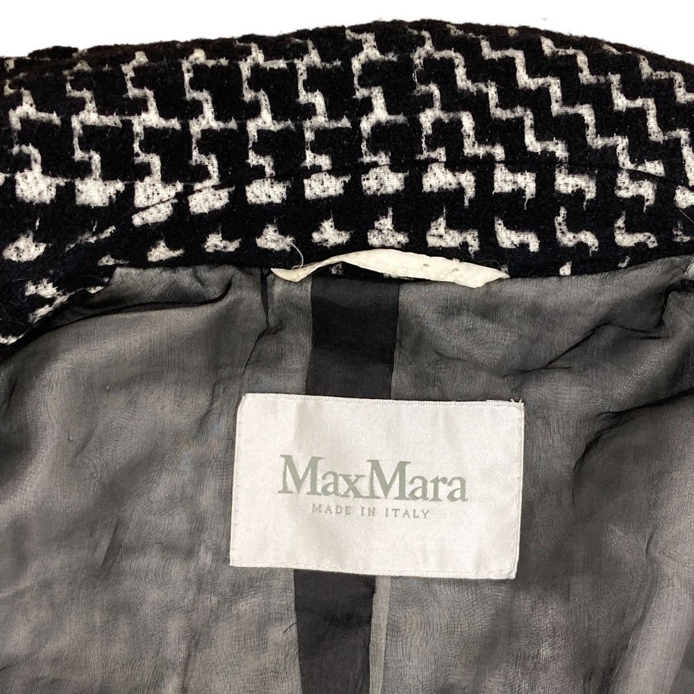 Max Mara MaxMara Max Mara Check Tweed Long Chester Coat Textile Outerwear DUTY FREE for USA Size ONE SIZE - 3 Thumbnail