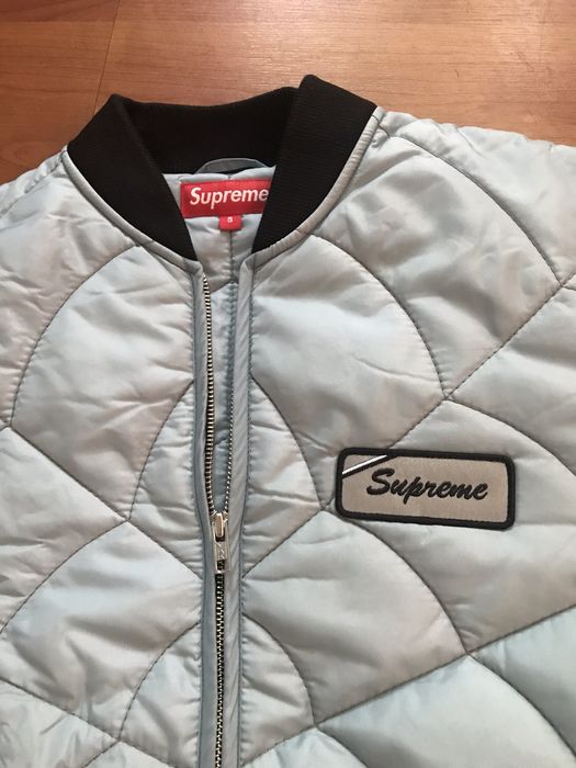 Supreme Final Drop! Supreme Quilted Lace Bomber Jacket - Ice Color