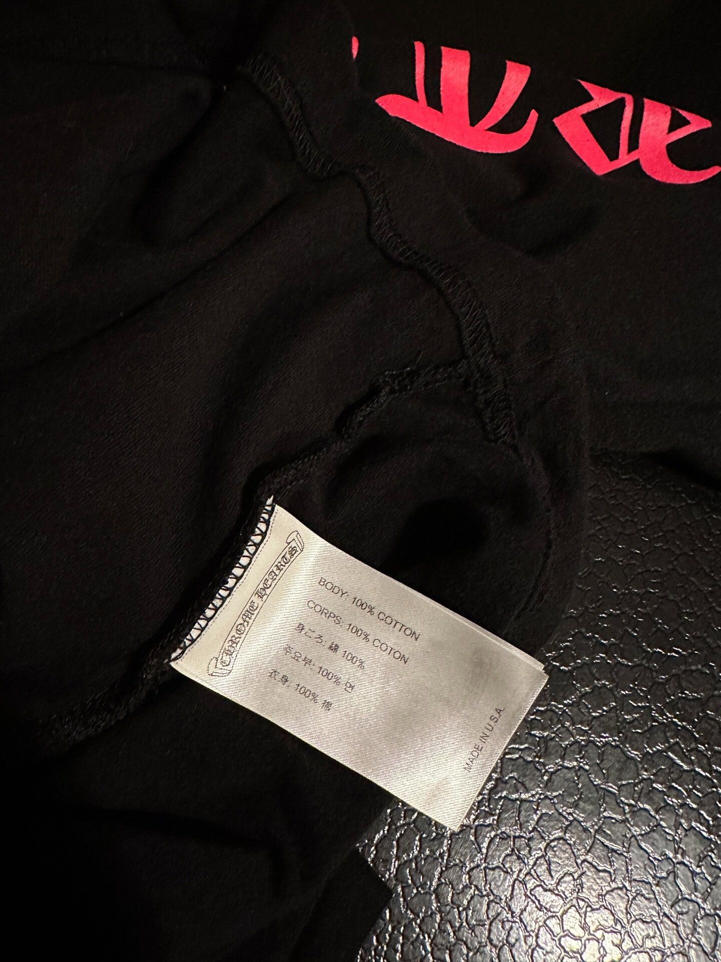 Chrome Hearts Chrome Hearts Black Pink Letter Longsleeve T-shirt Size S / US 4 / IT 40 - 5 Thumbnail