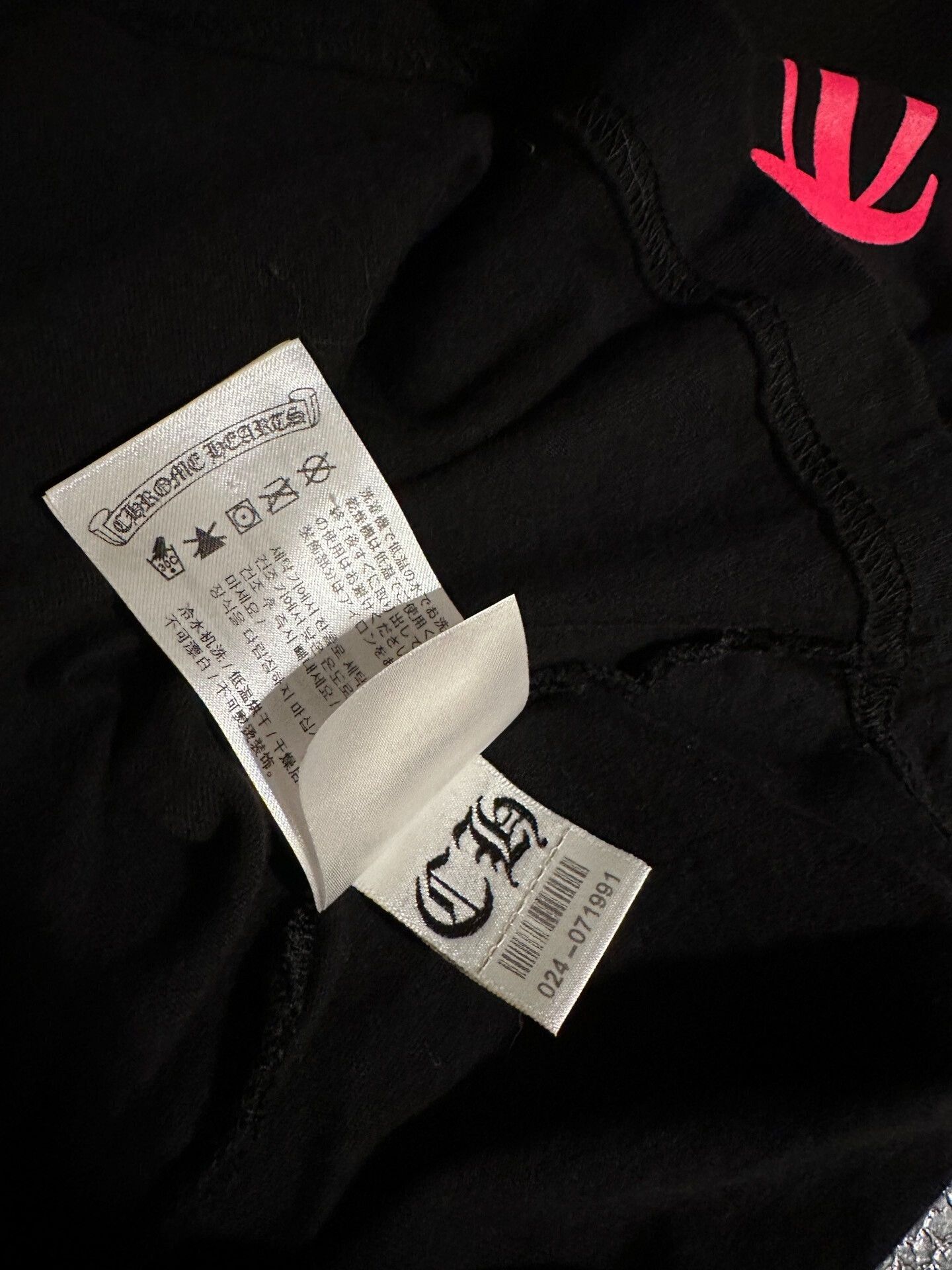 Chrome Hearts Chrome Hearts Black Pink Letter Longsleeve T-shirt Size S / US 4 / IT 40 - 6 Thumbnail