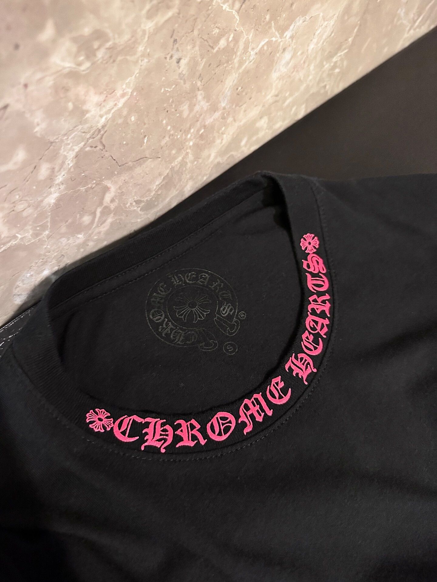 Chrome Hearts Chrome Hearts Black Pink Letter Longsleeve T-shirt Size S / US 4 / IT 40 - 4 Thumbnail