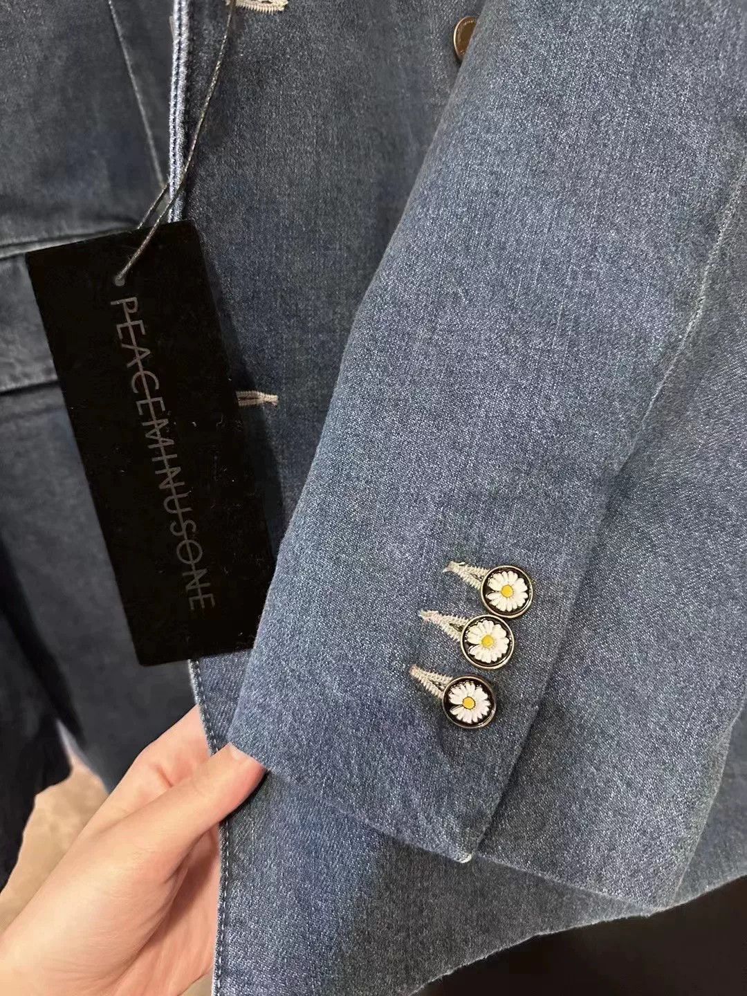 peaceminusone Peaceminusone Blue Denim Blazer Size US M / EU 48-50 / 2 - 4 Thumbnail