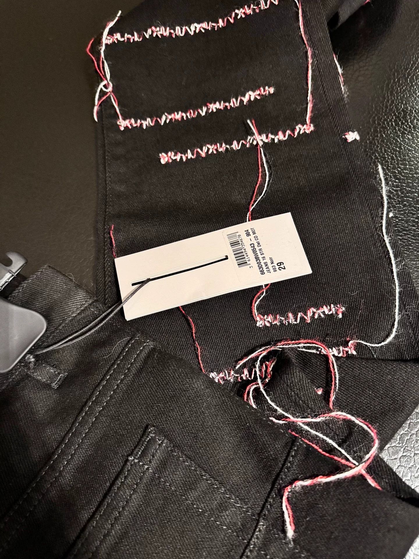 Dior Dior 16FW Runway Red Stitch Jeans Size US 29 - 3 Thumbnail