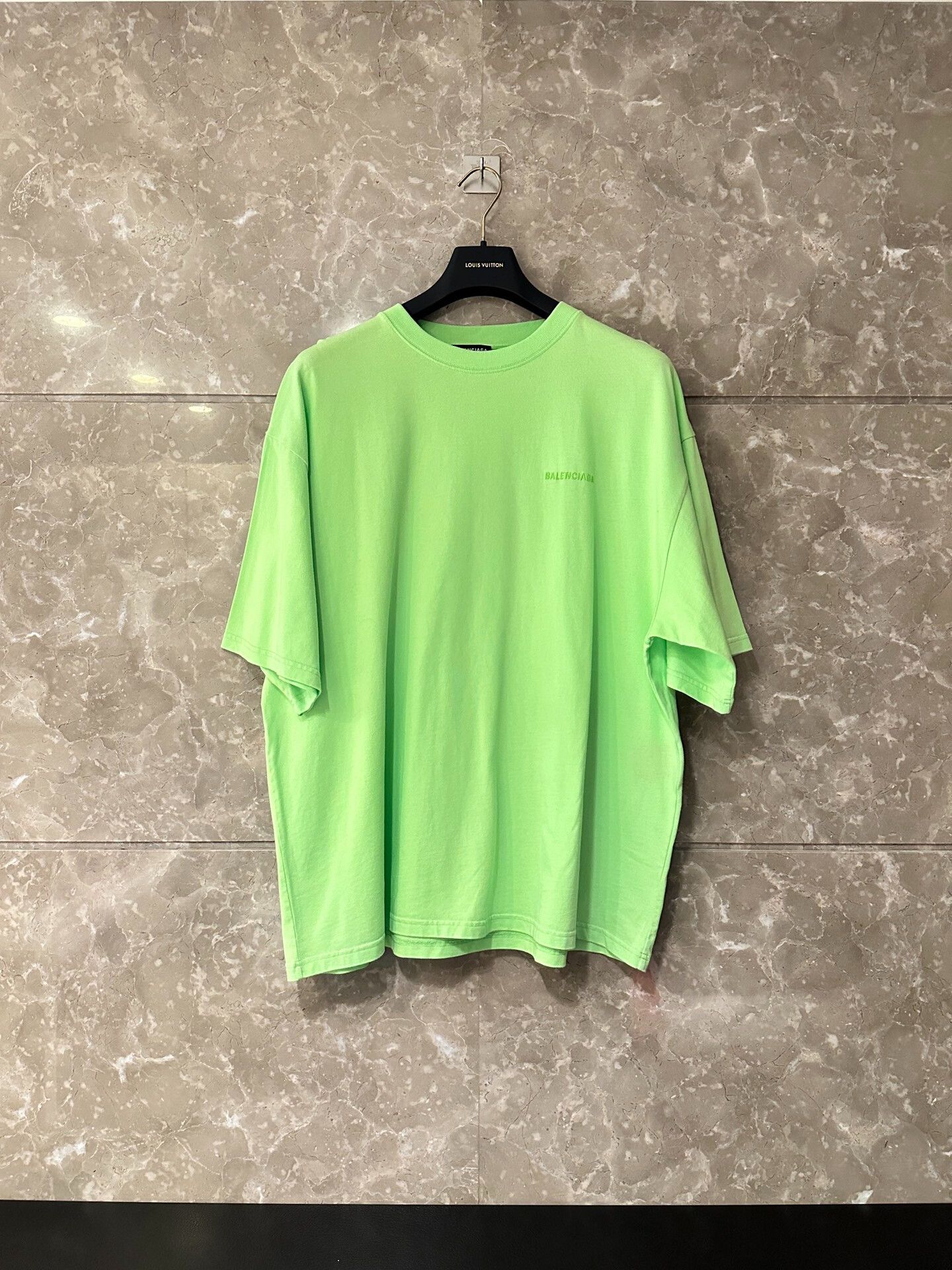 Balenciaga Balenciaga Fluorescent Green Short-Sleeve T-Shirt Size US M / EU 48-50 / 2 - 2 Thumbnail