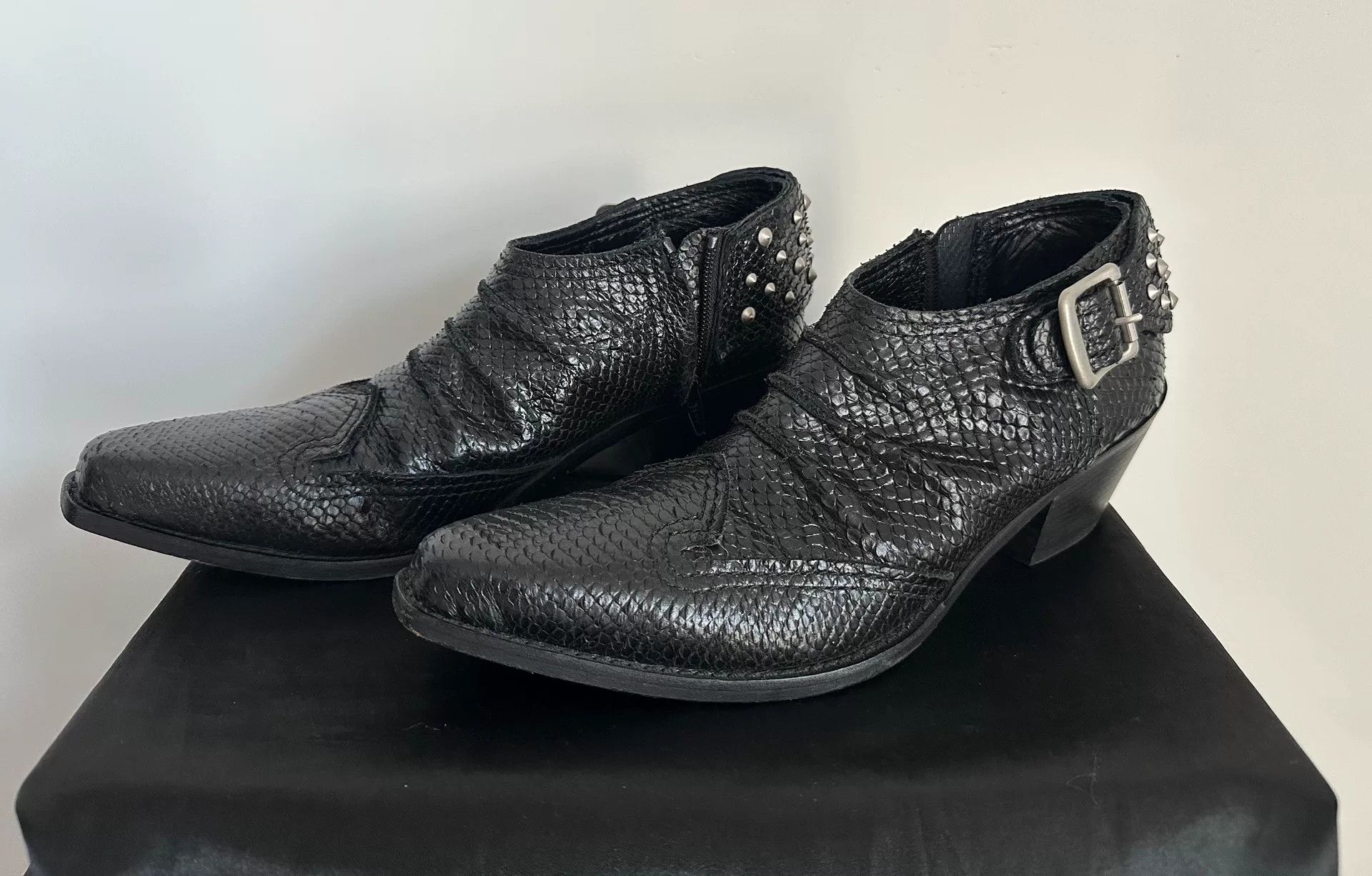 Junya Watanabe Junya Watanabe Black Snake Grain Boots Size US 6 / IT 36 - 3 Thumbnail