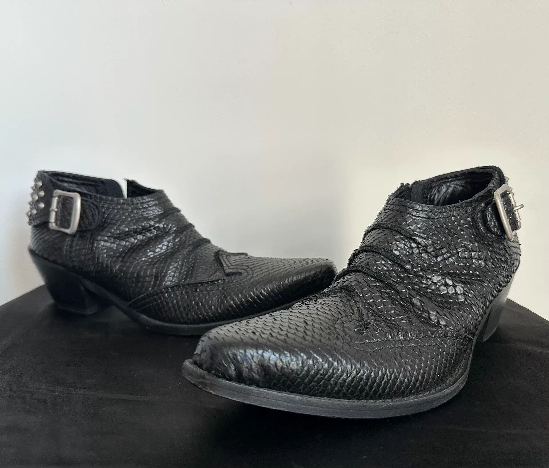 Junya Watanabe Junya Watanabe Black Snake Grain Boots Size US 6 / IT 36 - 2 Thumbnail