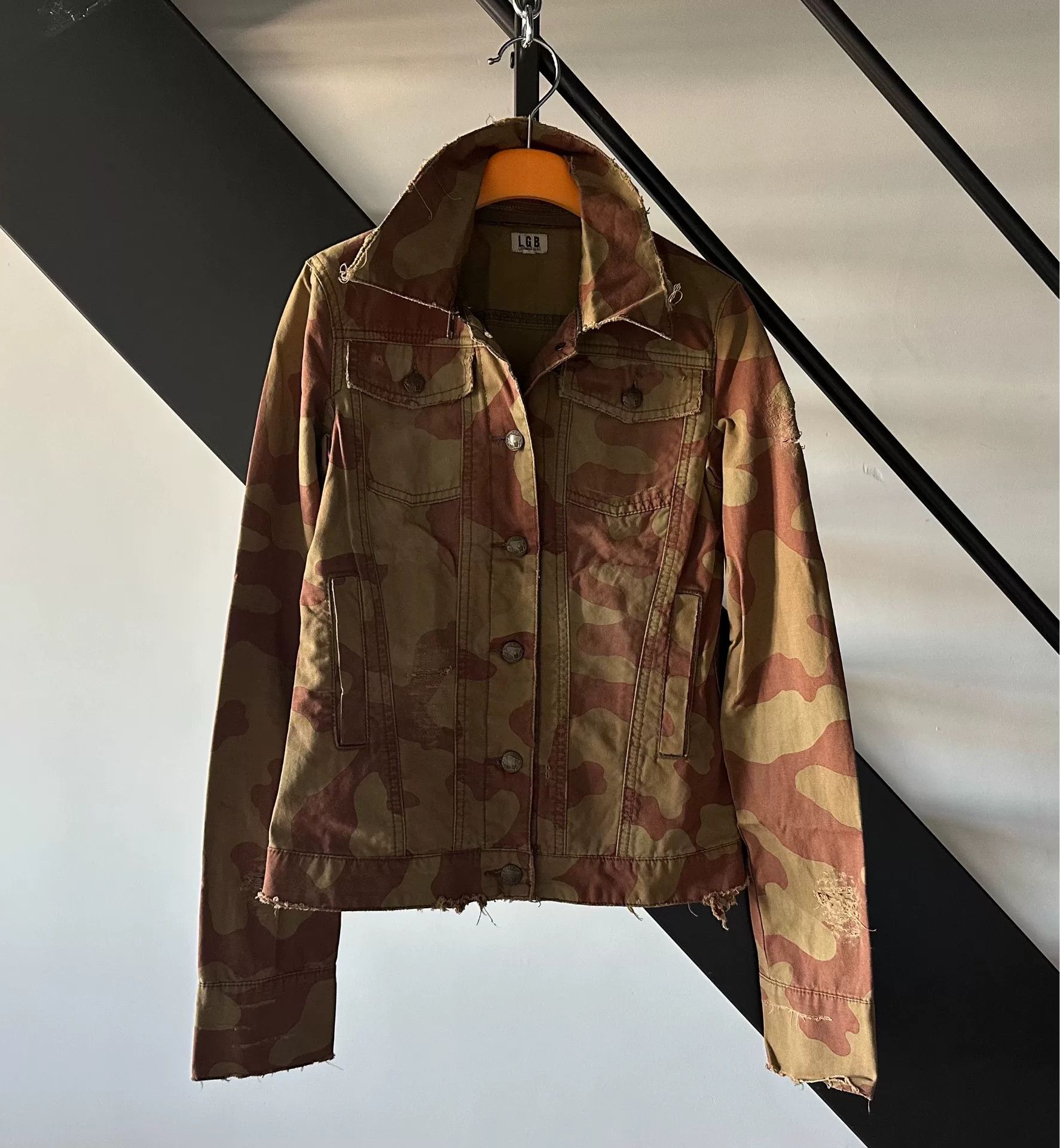 Le Grande Bleu (L.G.B.) LGB Camouflage Damaged Jacket Size US XS / EU 42 / 0 - 2 Thumbnail