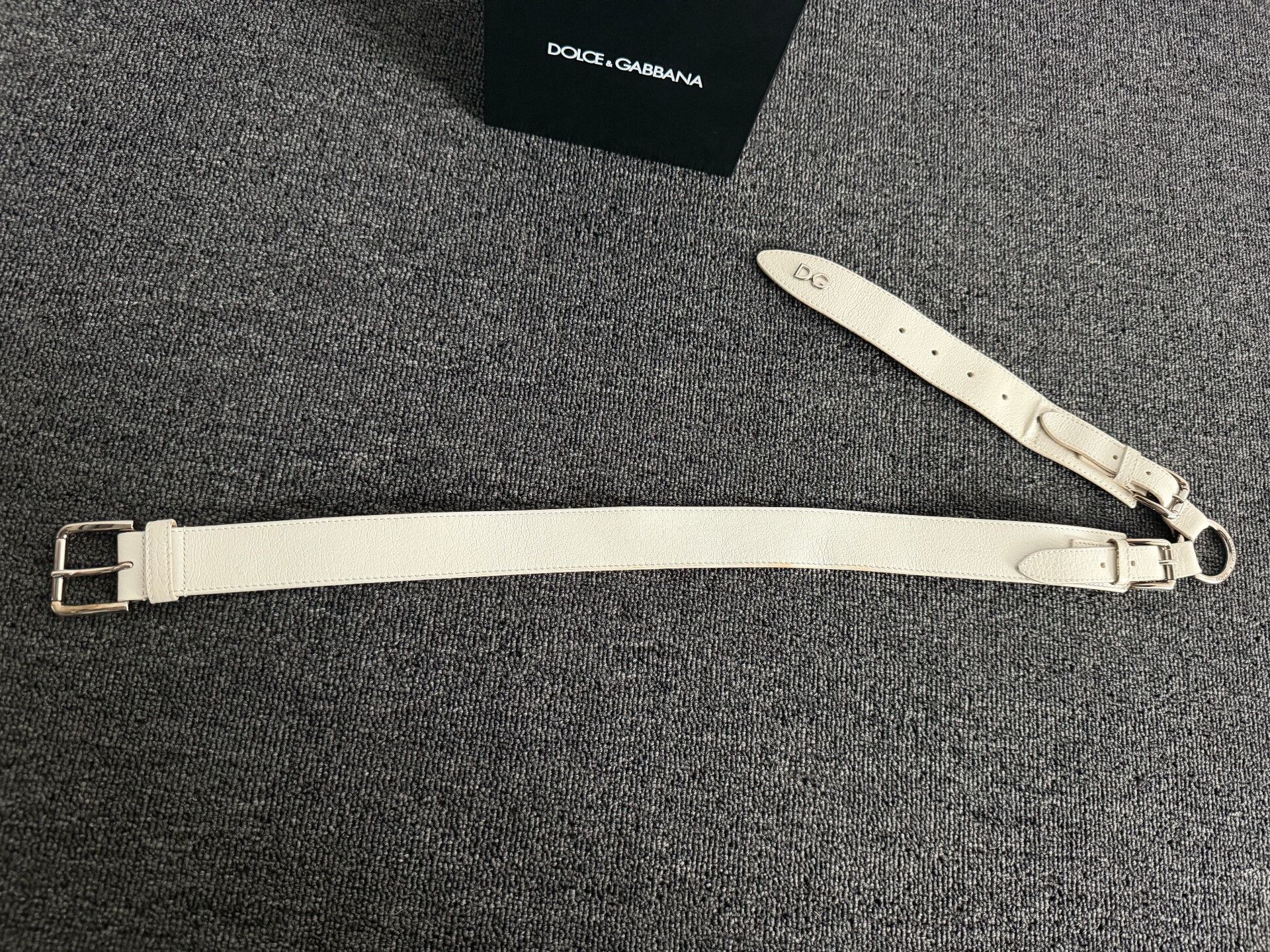 Dolce & Gabbana Dolce&Gabbana White Leather Belt Size ONE SIZE - 6 Thumbnail