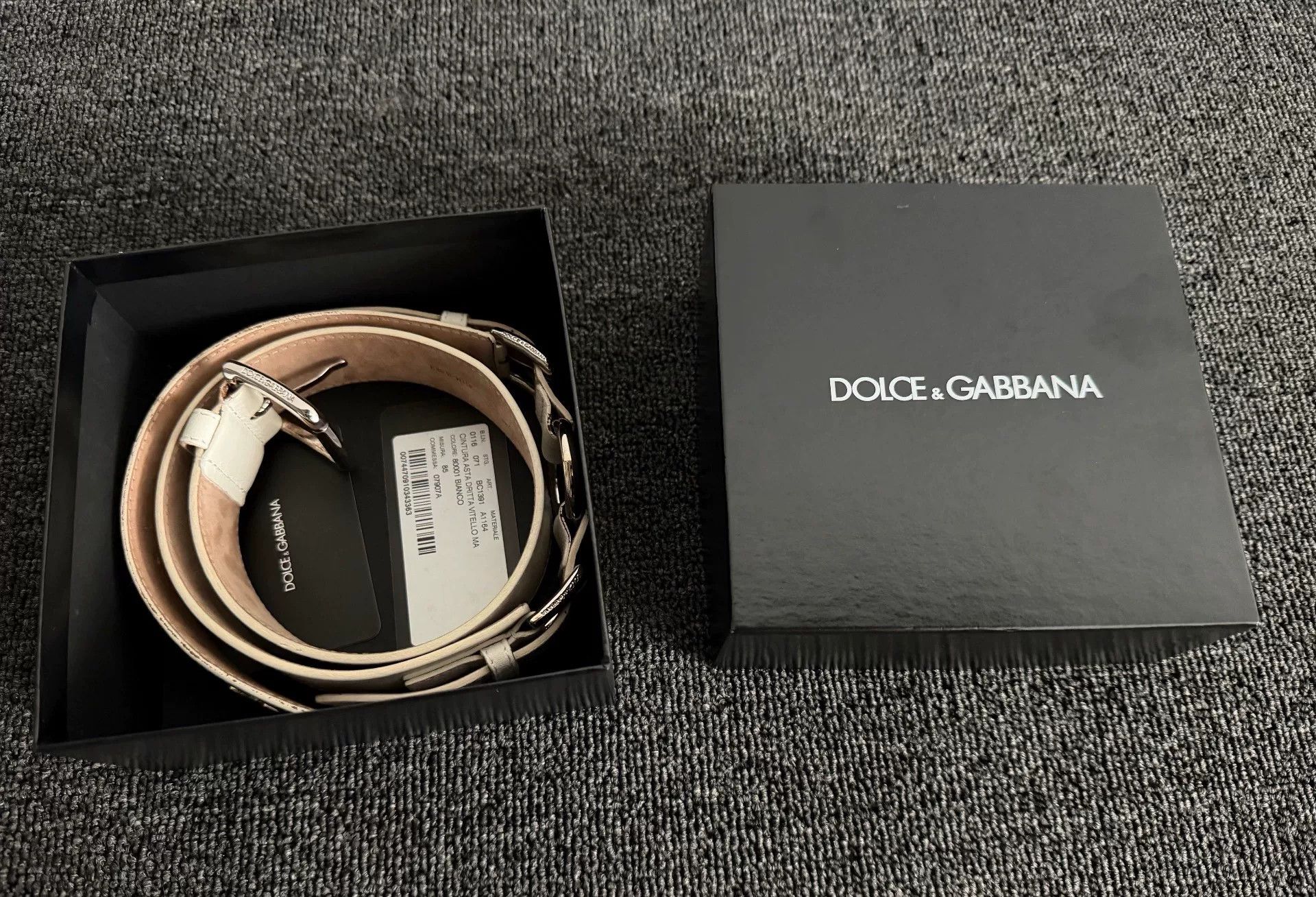 Dolce & Gabbana Dolce&Gabbana White Leather Belt Size ONE SIZE - 5 Thumbnail