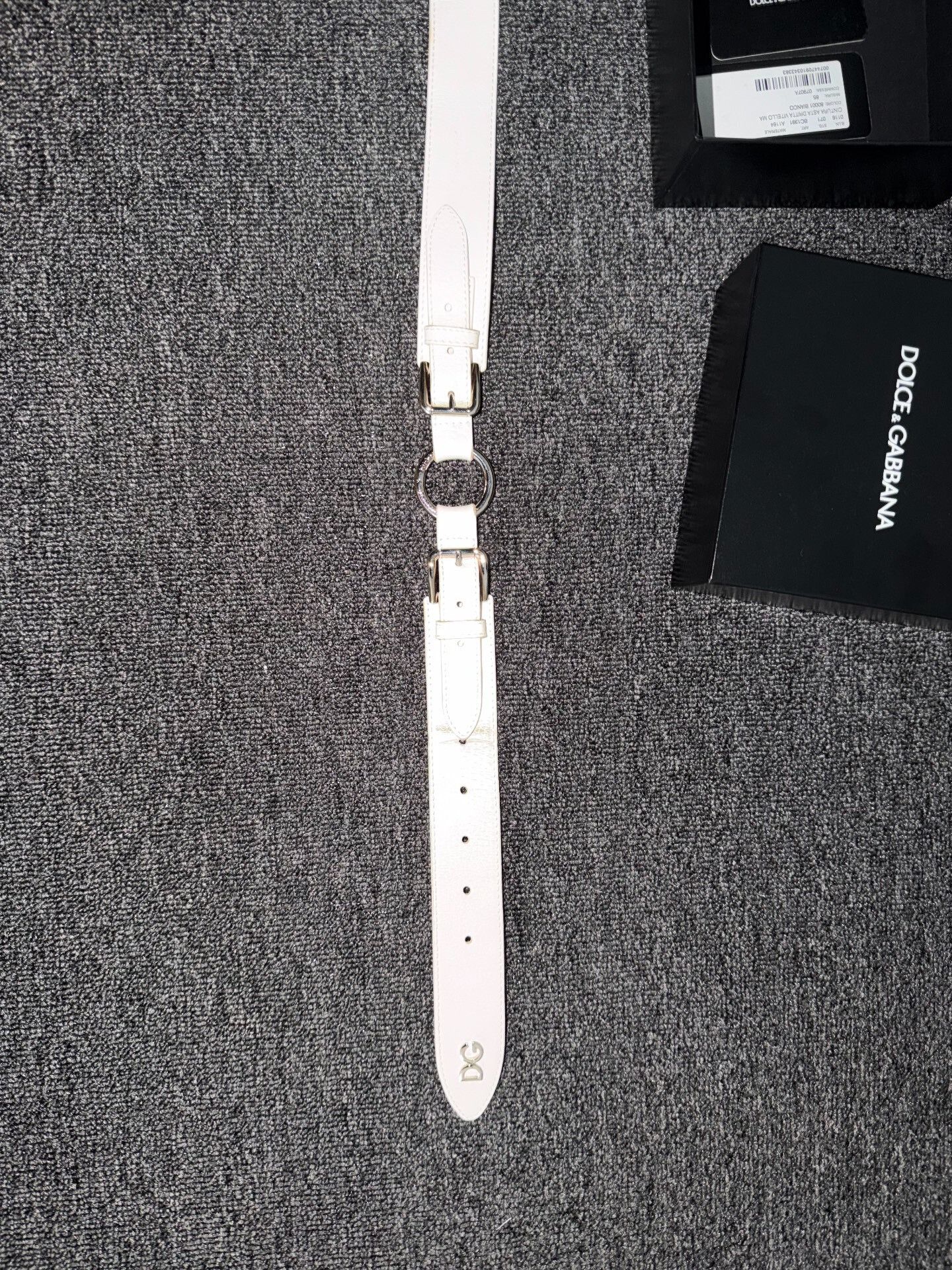 Dolce & Gabbana Dolce&Gabbana White Leather Belt Size ONE SIZE - 3 Thumbnail