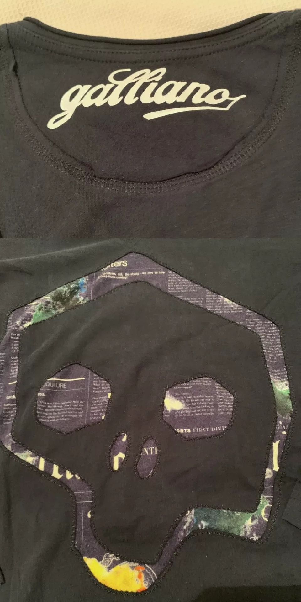 John Galliano John Galliano Skull Print Long Sleeve T-shirt Size US M / EU 48-50 / 2 - 3 Thumbnail