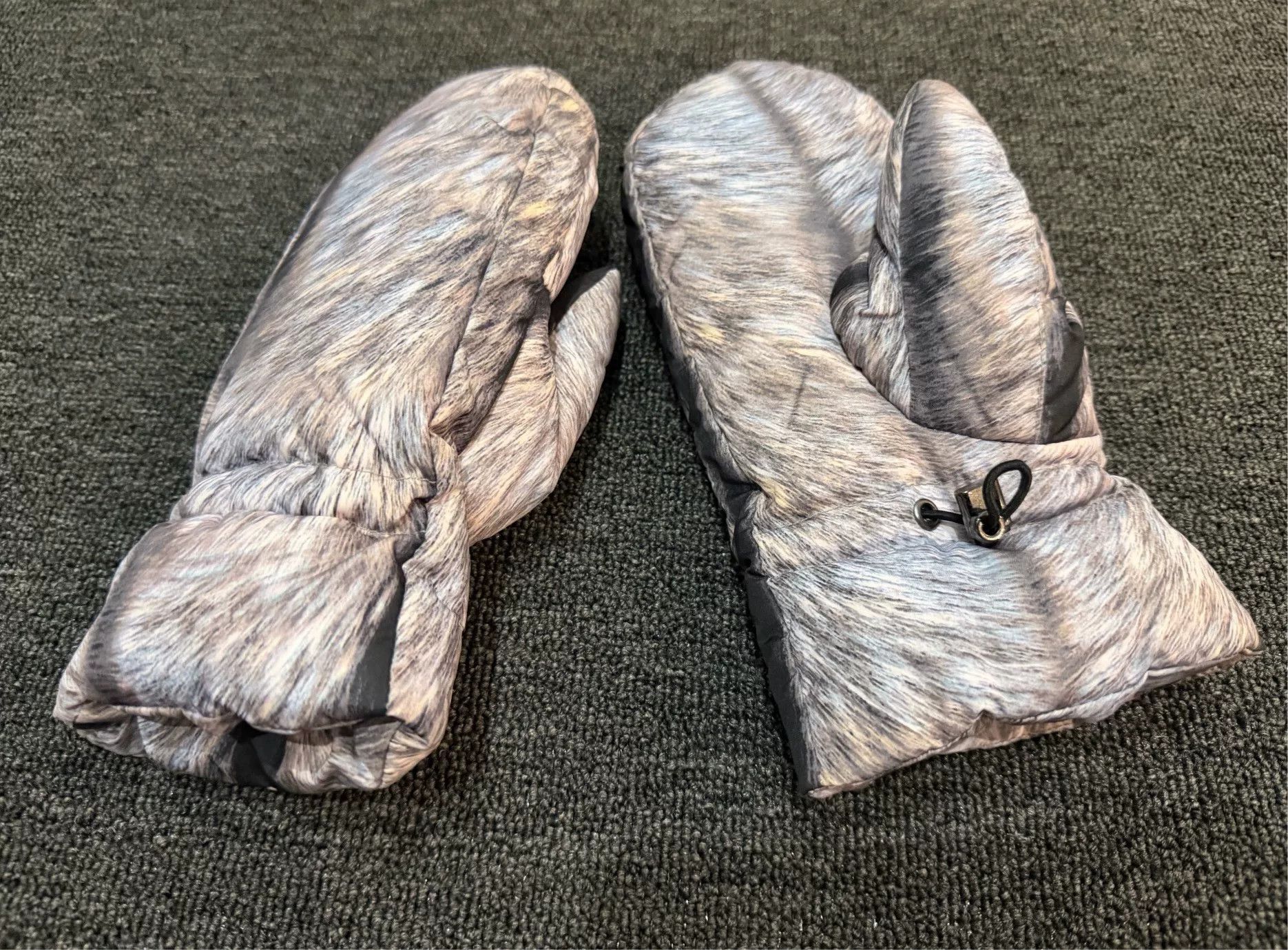 MM6 MM6 Fur Pattern Down Trapper Gloves Size ONE SIZE - 3 Thumbnail
