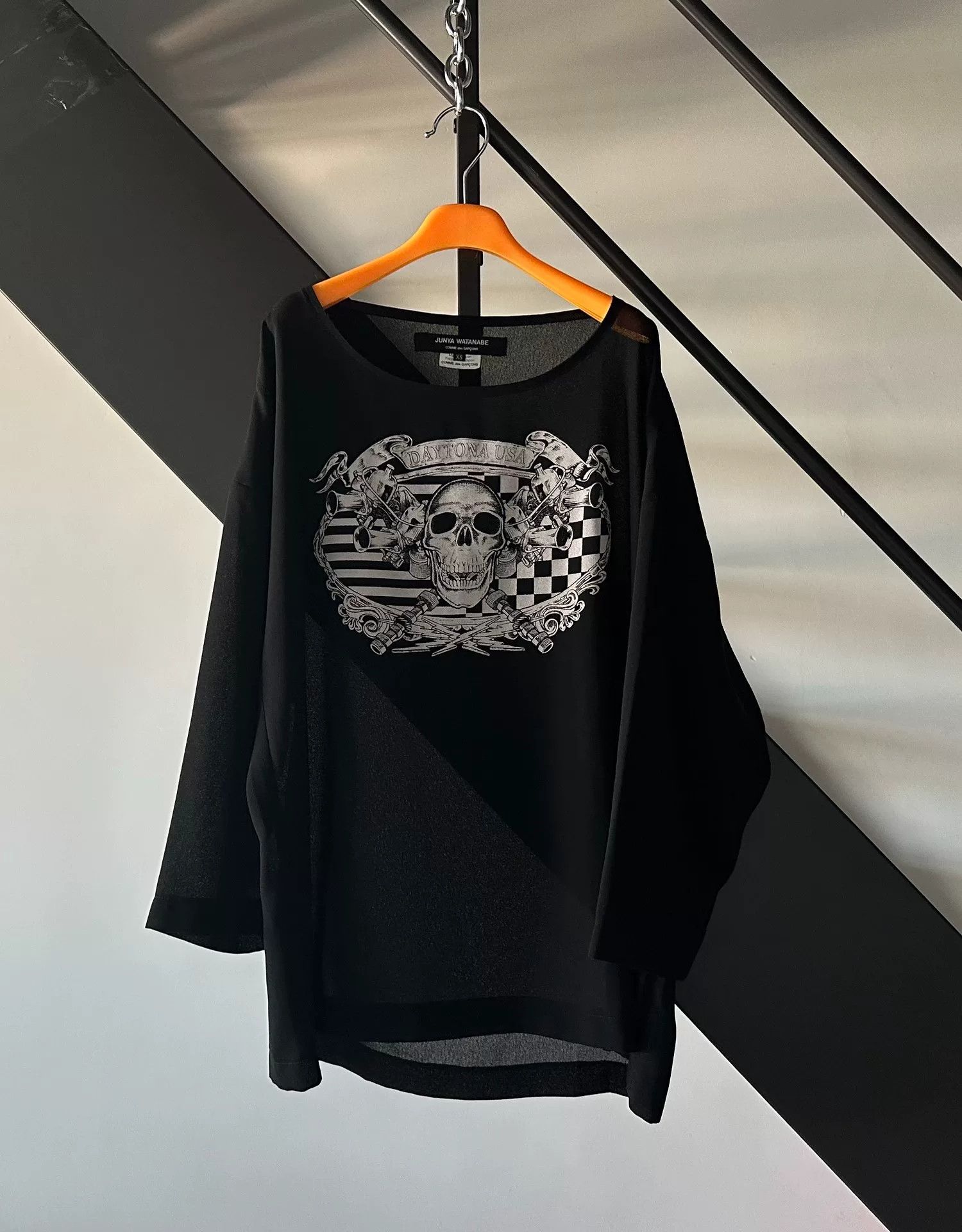 Junya Watanabe Junya Watanabe Black Sheer T-shirt Size XS / US 0-2 / IT 36-38 - 2 Thumbnail