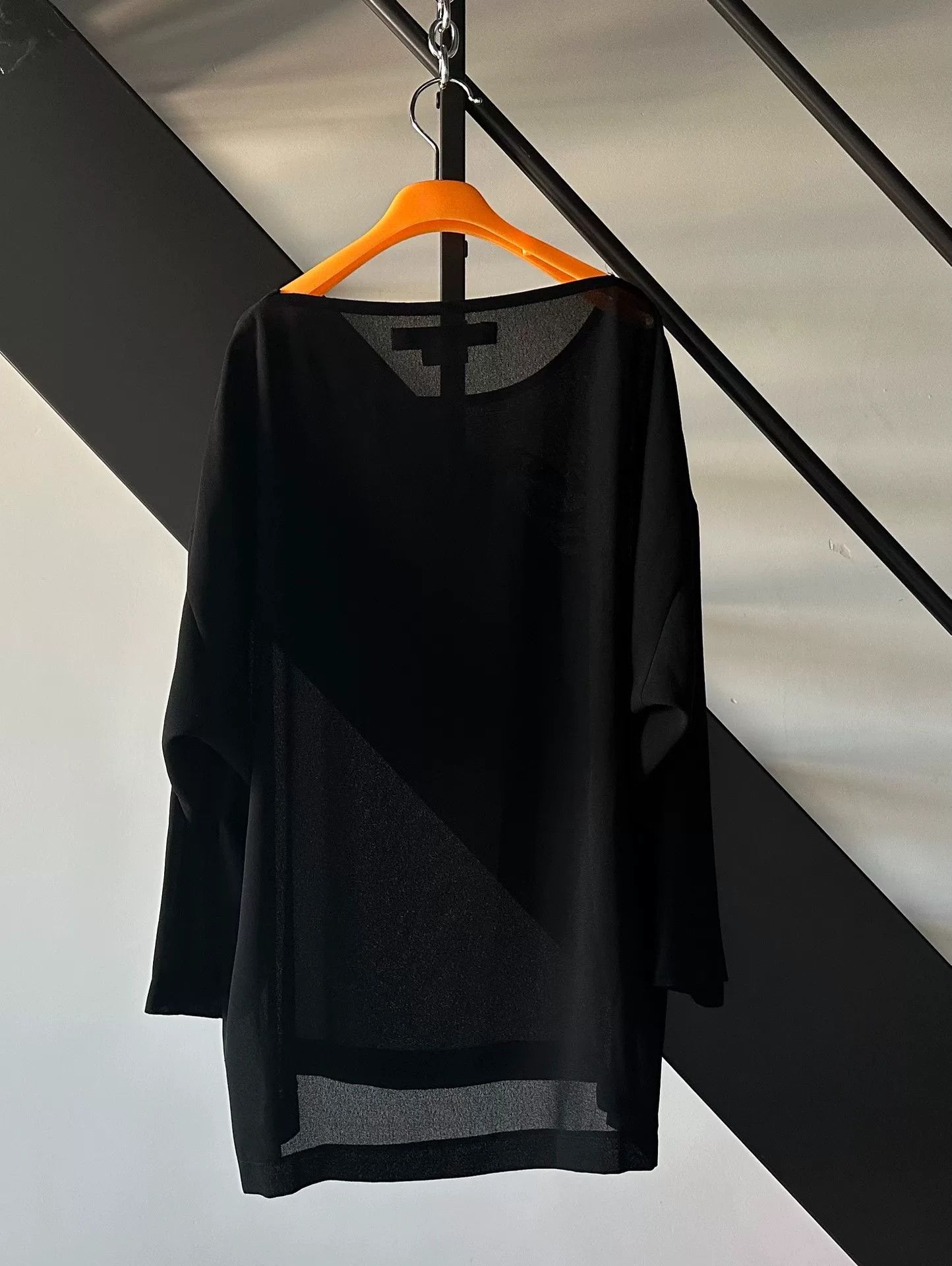 Junya Watanabe Junya Watanabe Black Sheer T-shirt Size XS / US 0-2 / IT 36-38 - 4 Thumbnail