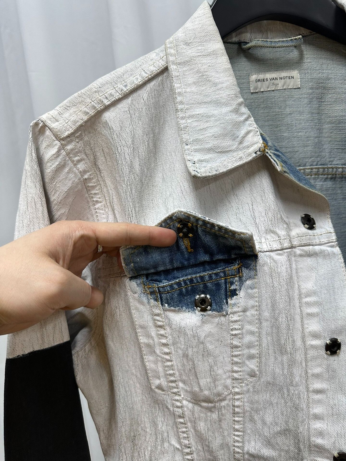 Dries Van Noten Dries Van Noten Waxed Denim Jacket Size US L / EU 52-54 / 3 - 6 Thumbnail