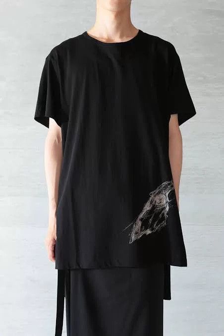 Yohji Yamamoto Yohji Yamamoto Pour Homme Skull Print Long Tee Size US M / EU 48-50 / 2 - 7 Thumbnail
