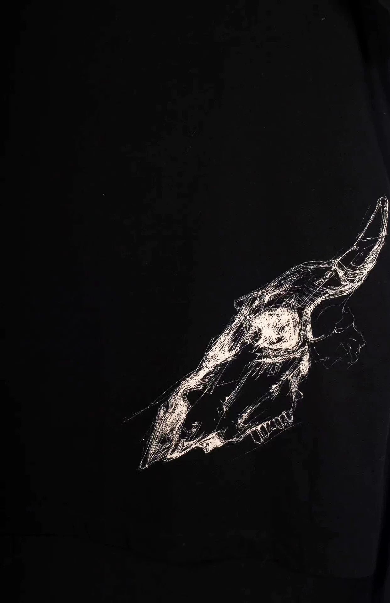 Yohji Yamamoto Yohji Yamamoto Pour Homme Skull Print Long Tee Size US M / EU 48-50 / 2 - 3 Thumbnail