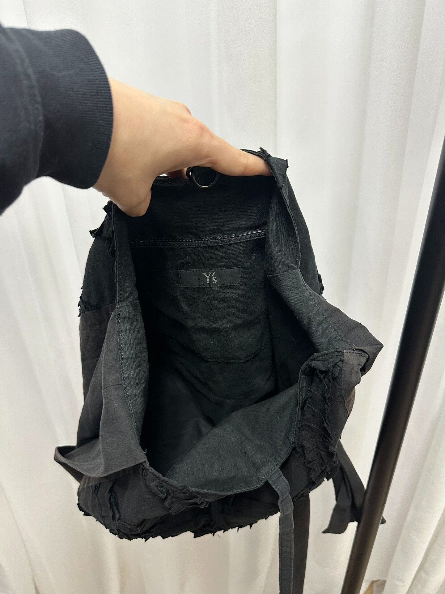 Y's Yohji Yamamoto Black Floral Bag Size ONE SIZE - 7 Thumbnail