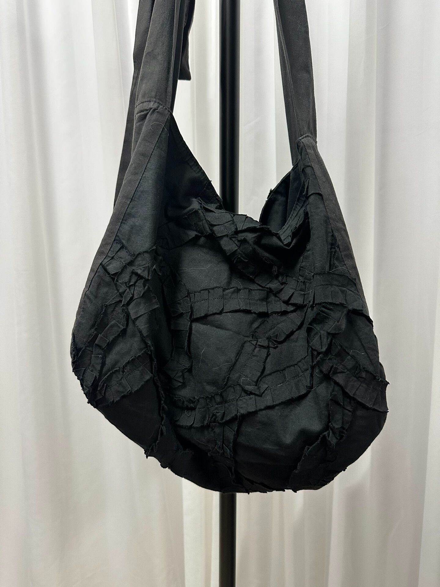 Y's Yohji Yamamoto Black Floral Bag Size ONE SIZE - 3 Thumbnail
