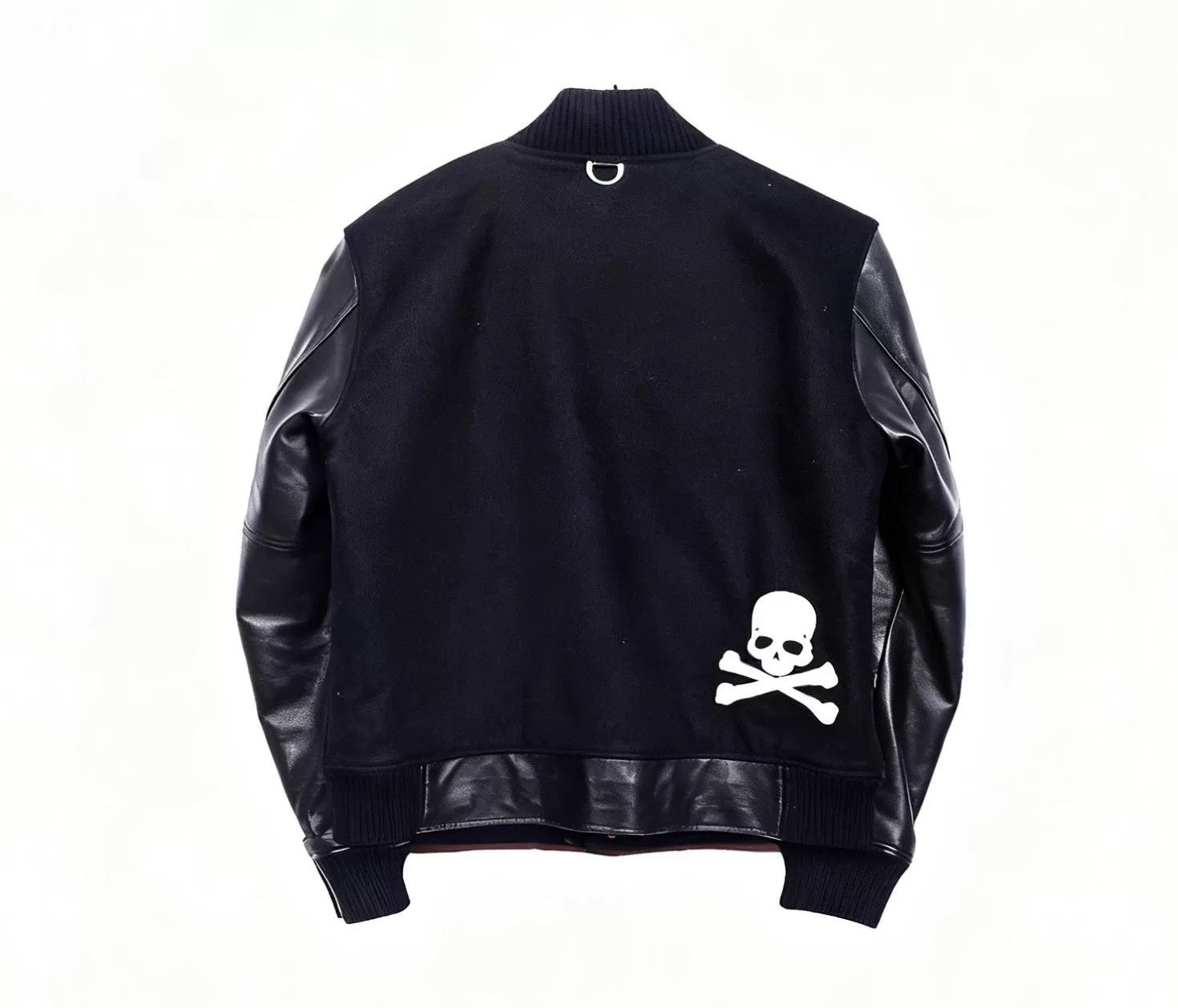Mastermind Japan mastermind Japan Leather Sleeve Baseball Jacket Size US M / EU 48-50 / 2 - 2 Thumbnail