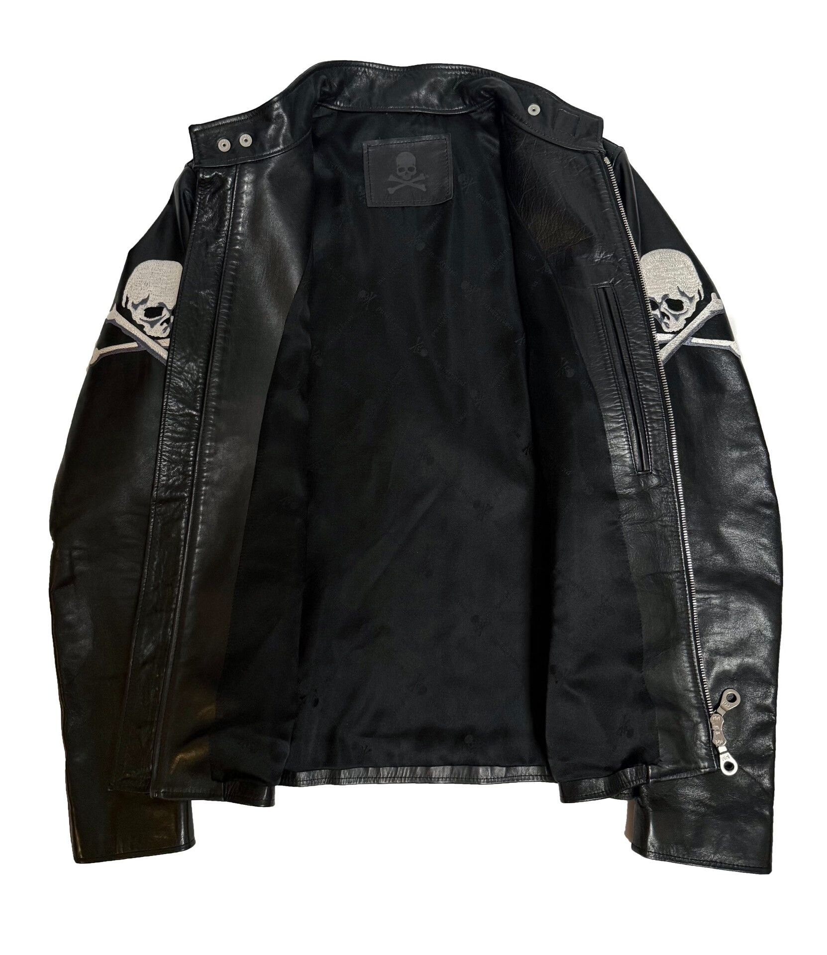 Mastermind Japan MMJ Embroidered Skull Leather Jacket Size US M / EU 48-50 / 2 - 3 Thumbnail