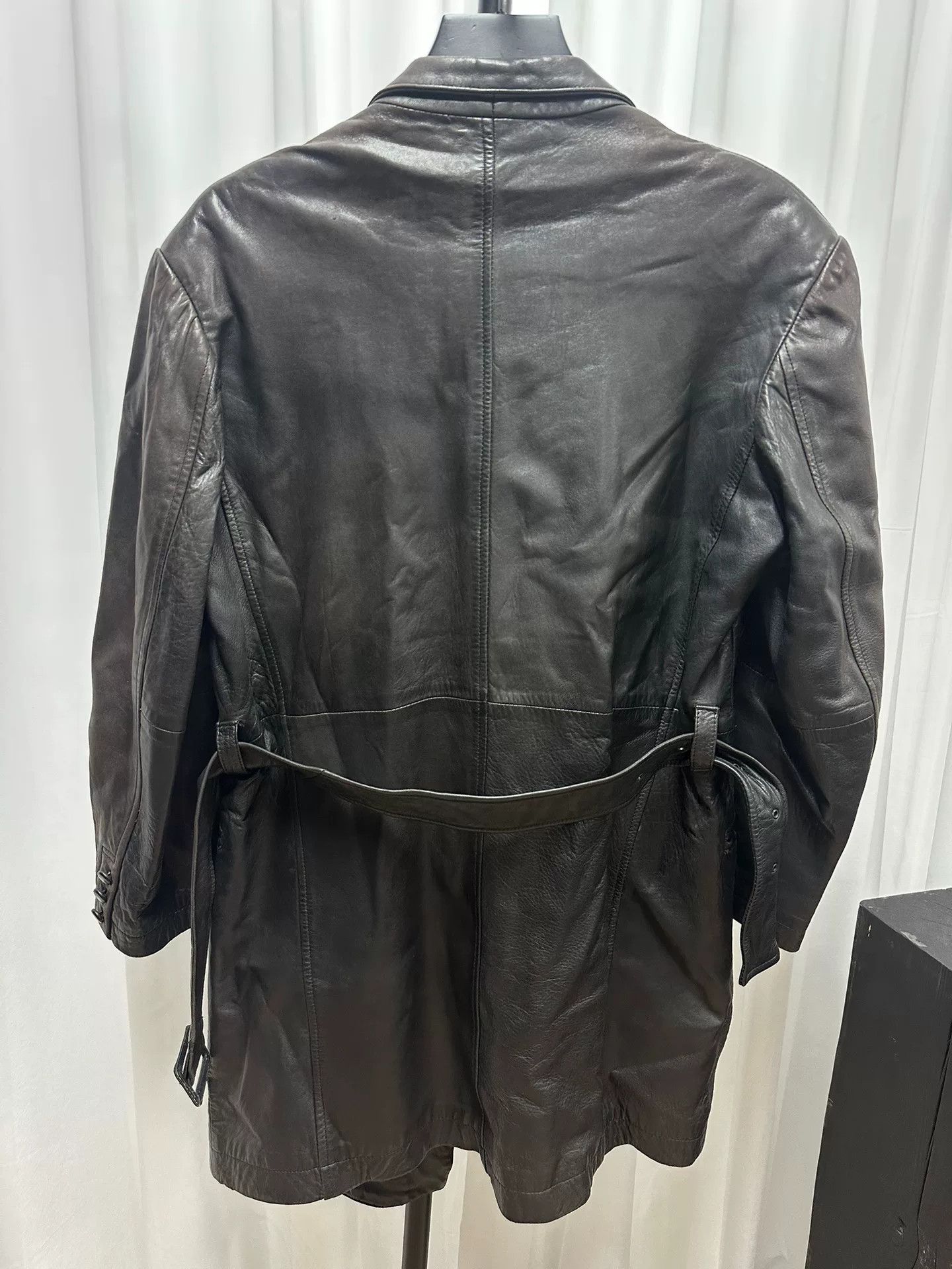 Yohji Yamamoto Yohji Yamamoto Leather Coat for Women Size US M / EU 48-50 / 2 - 5 Thumbnail