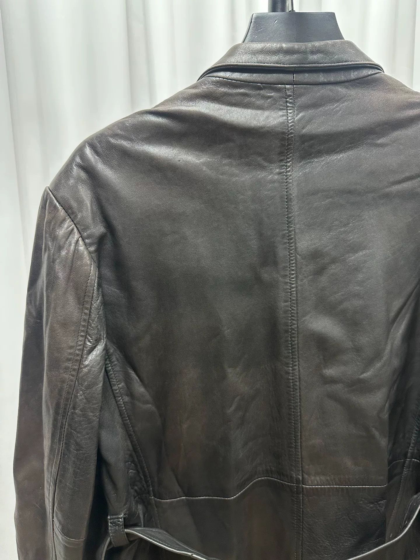 Yohji Yamamoto Yohji Yamamoto Leather Coat for Women Size US M / EU 48-50 / 2 - 6 Thumbnail