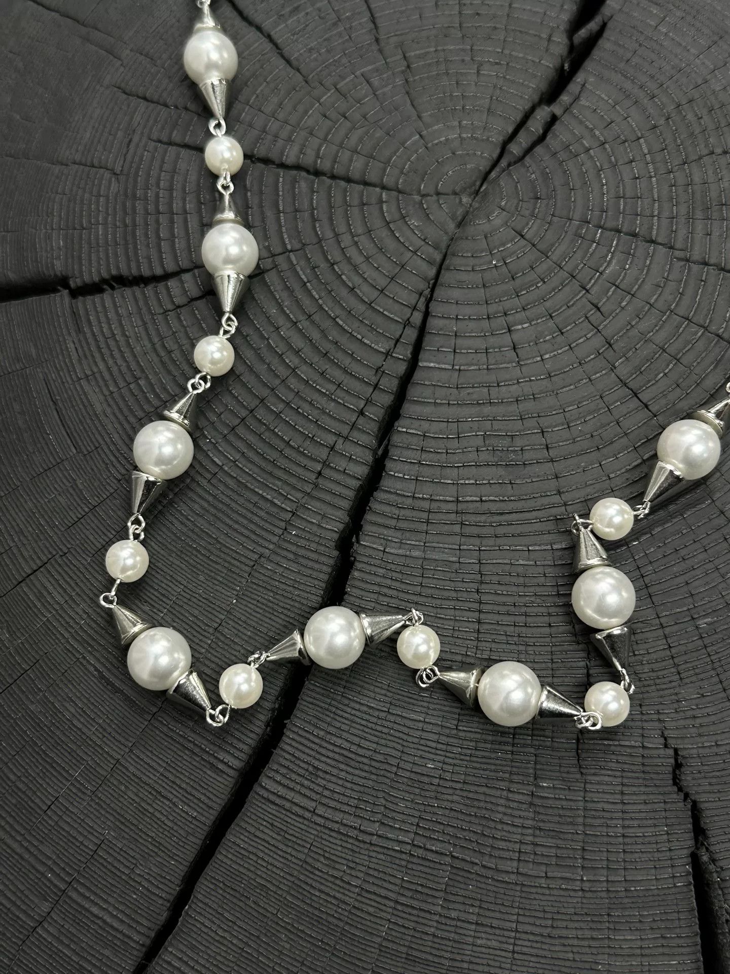 Junya Watanabe Junya Watanabe Pearl Studded Necklace Size ONE SIZE - 3 Thumbnail