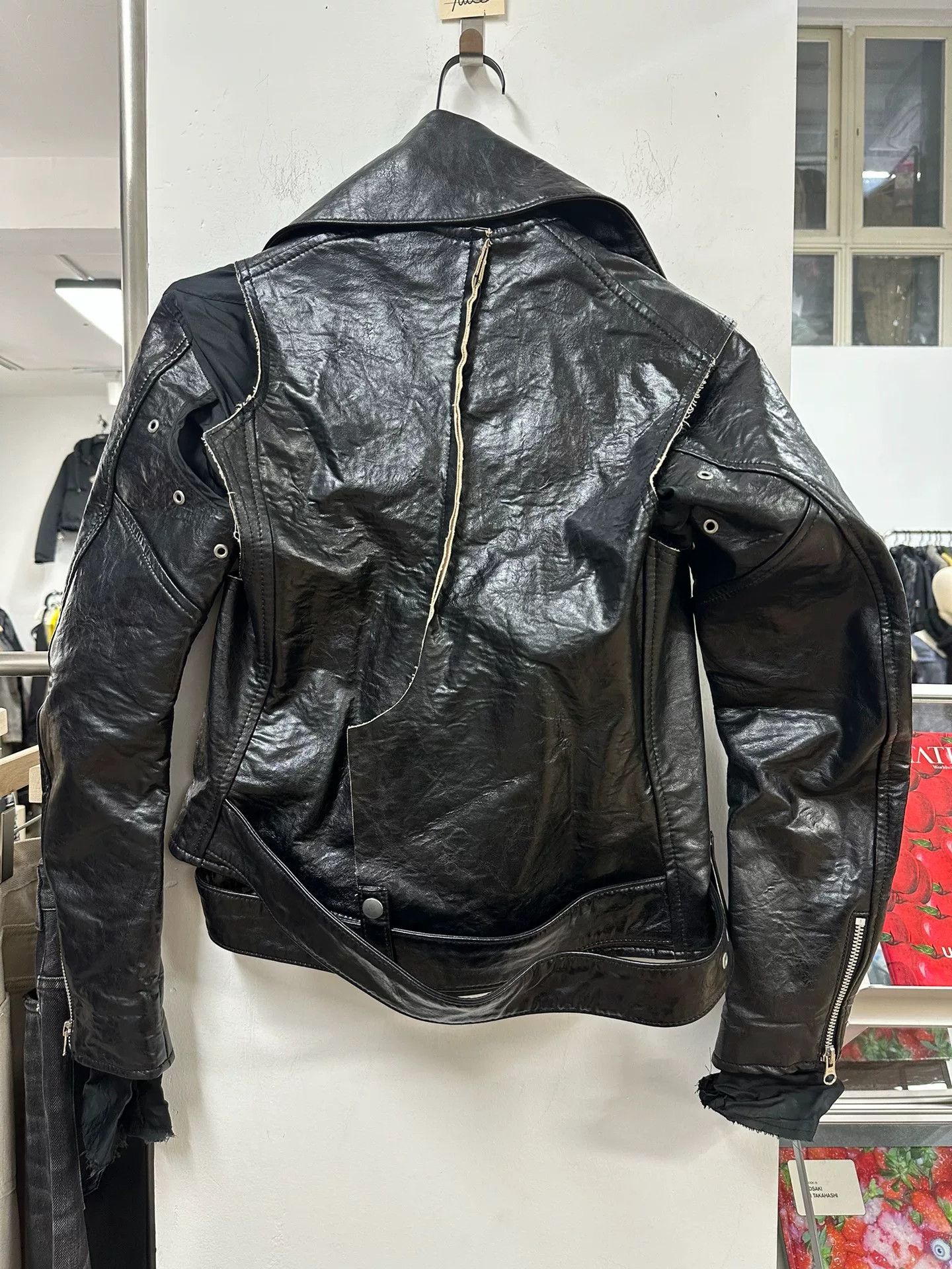 Junya Watanabe Junya Watanabe Deconstructed Black Leather Jacket Size XS / US 0-2 / IT 36-38 - 5 Thumbnail