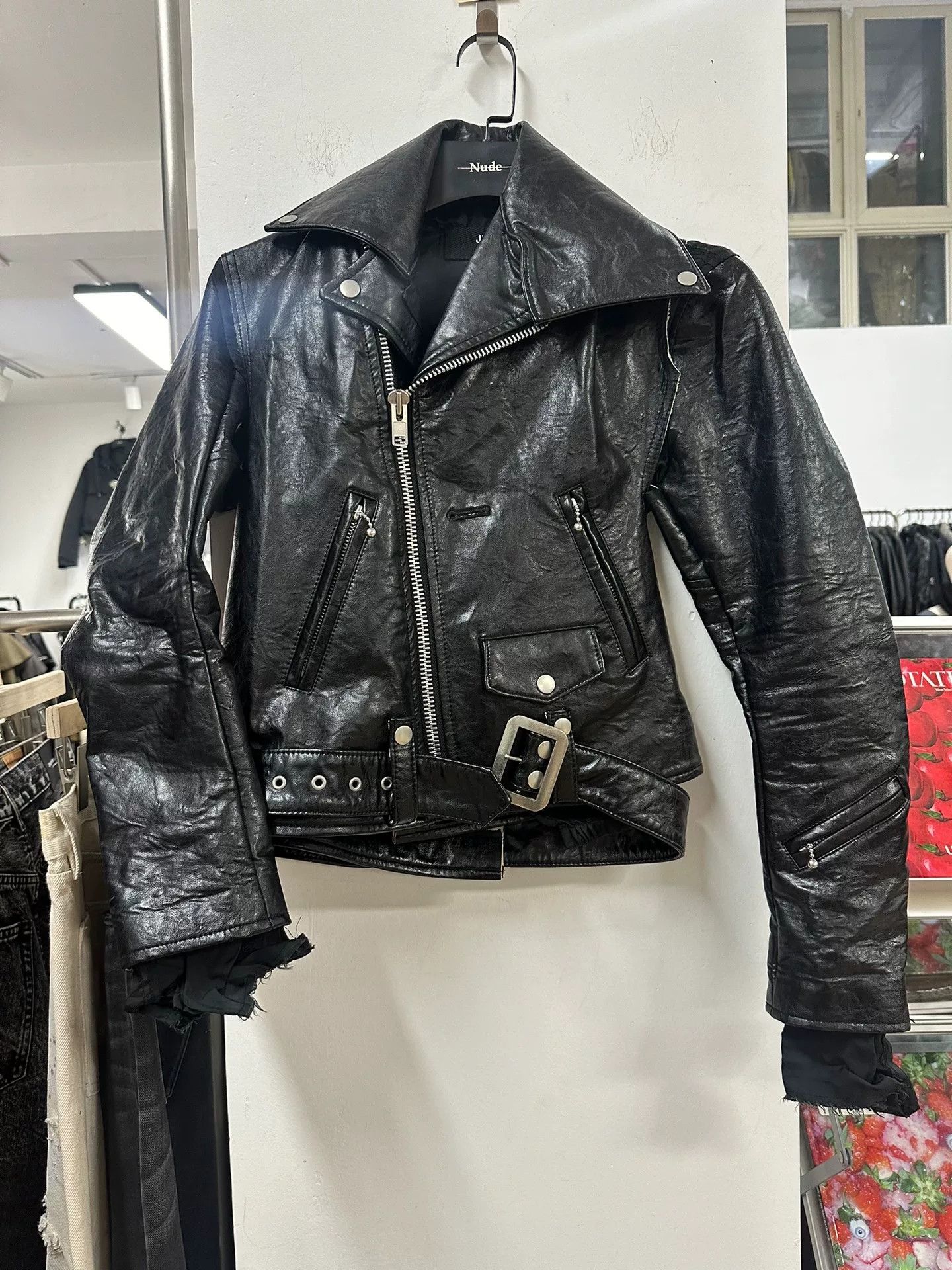 Junya Watanabe Junya Watanabe Deconstructed Black Leather Jacket Size XS / US 0-2 / IT 36-38 - 2 Thumbnail