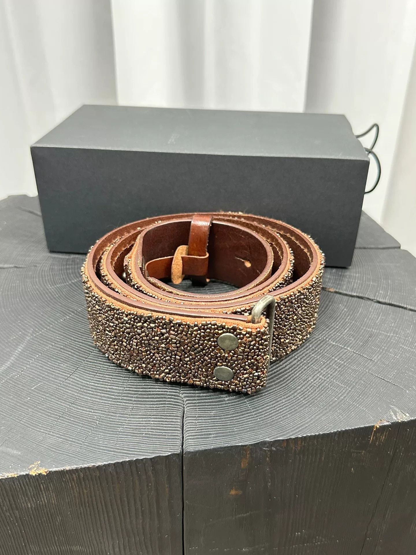 Dries Van Noten Dries Van Noten Beaded Leather Belt Size ONE SIZE - 3 Thumbnail