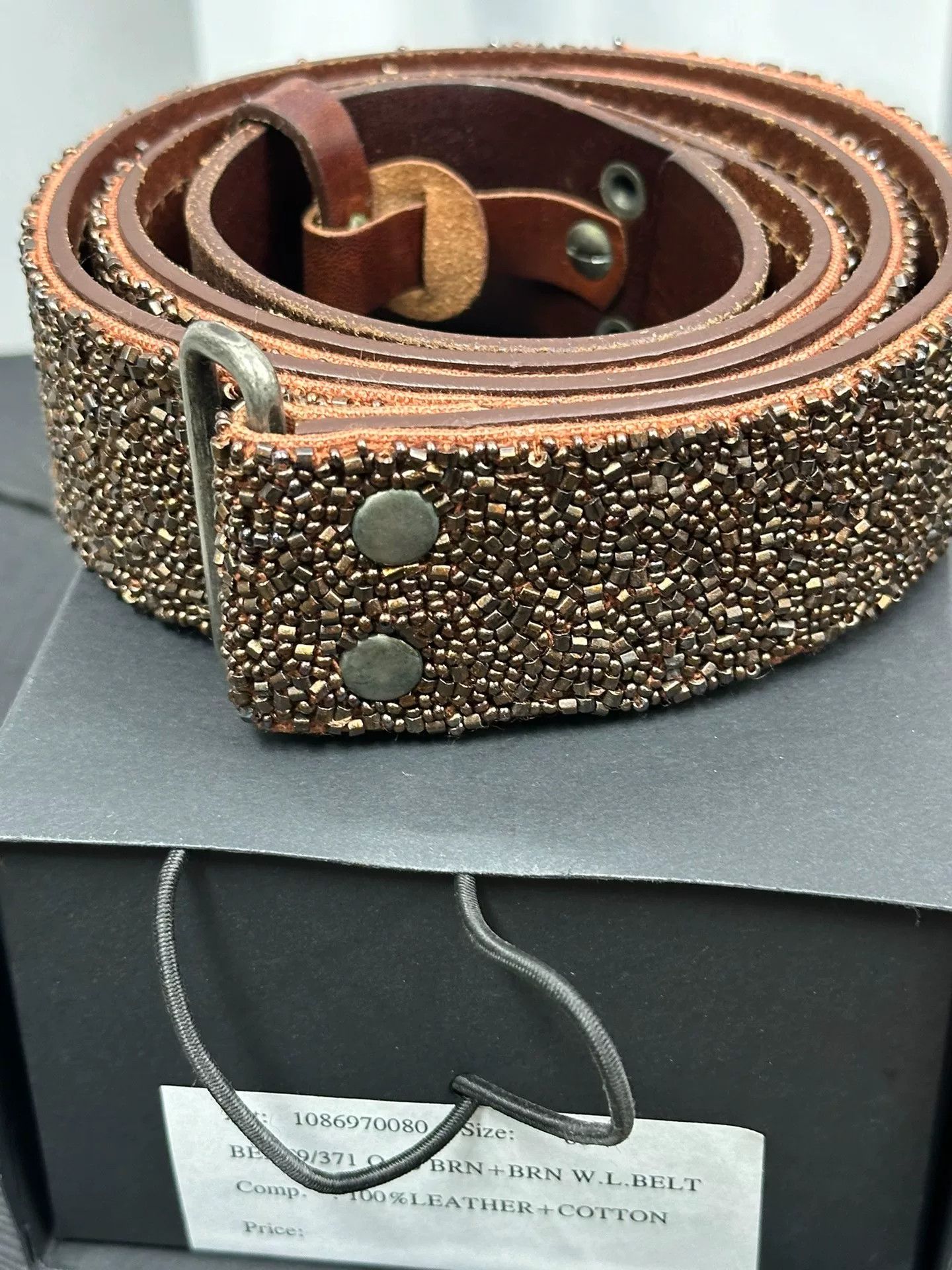 Dries Van Noten Dries Van Noten Beaded Leather Belt Size ONE SIZE - 2 Thumbnail
