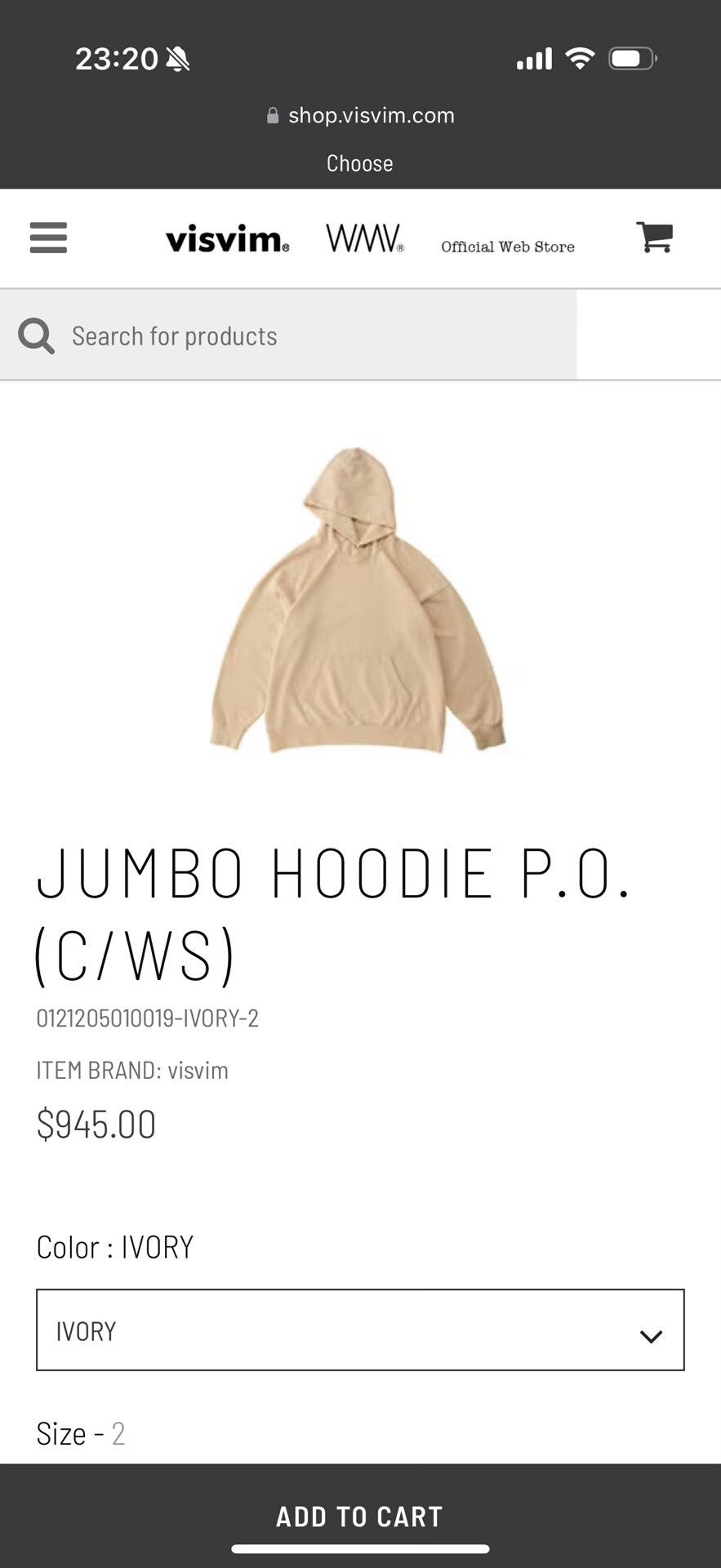 Visvim Visvim Jumbo Hoodie P.O. Size US L / EU 52-54 / 3 - 9 Thumbnail