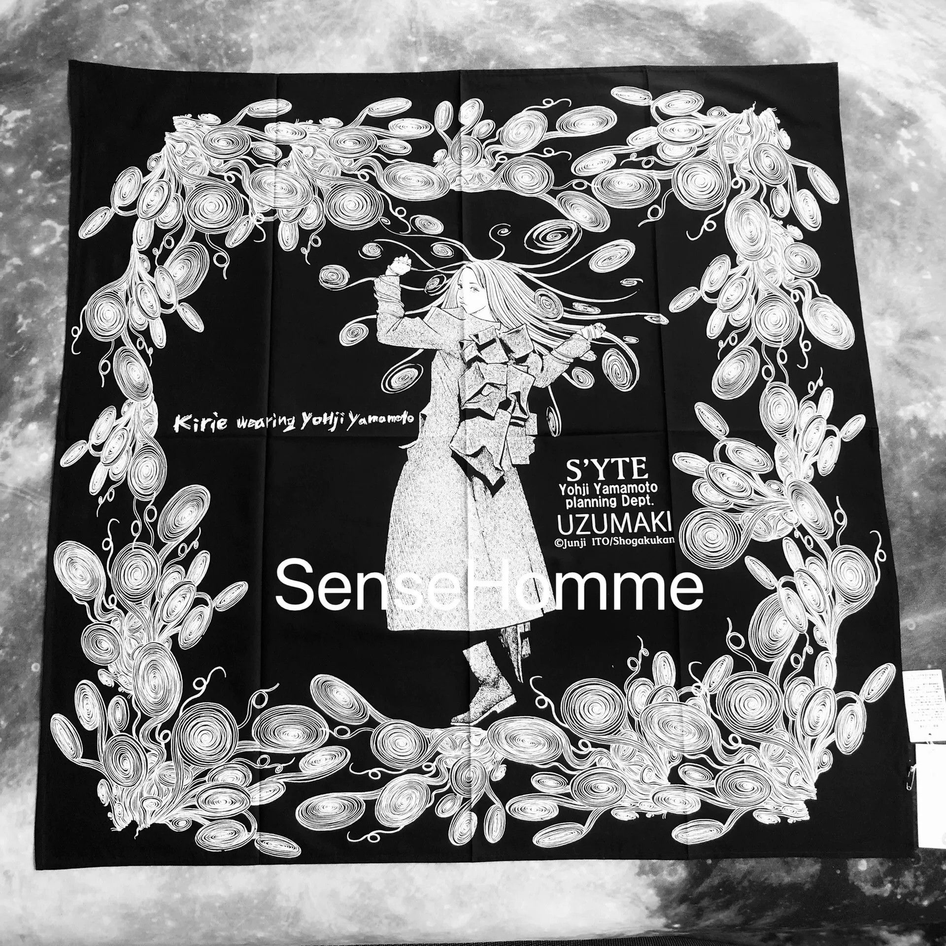 Yohji Yamamoto Yohji Yamamoto SYTE Collab Swirl Scarf Size ONE SIZE - 3 Thumbnail