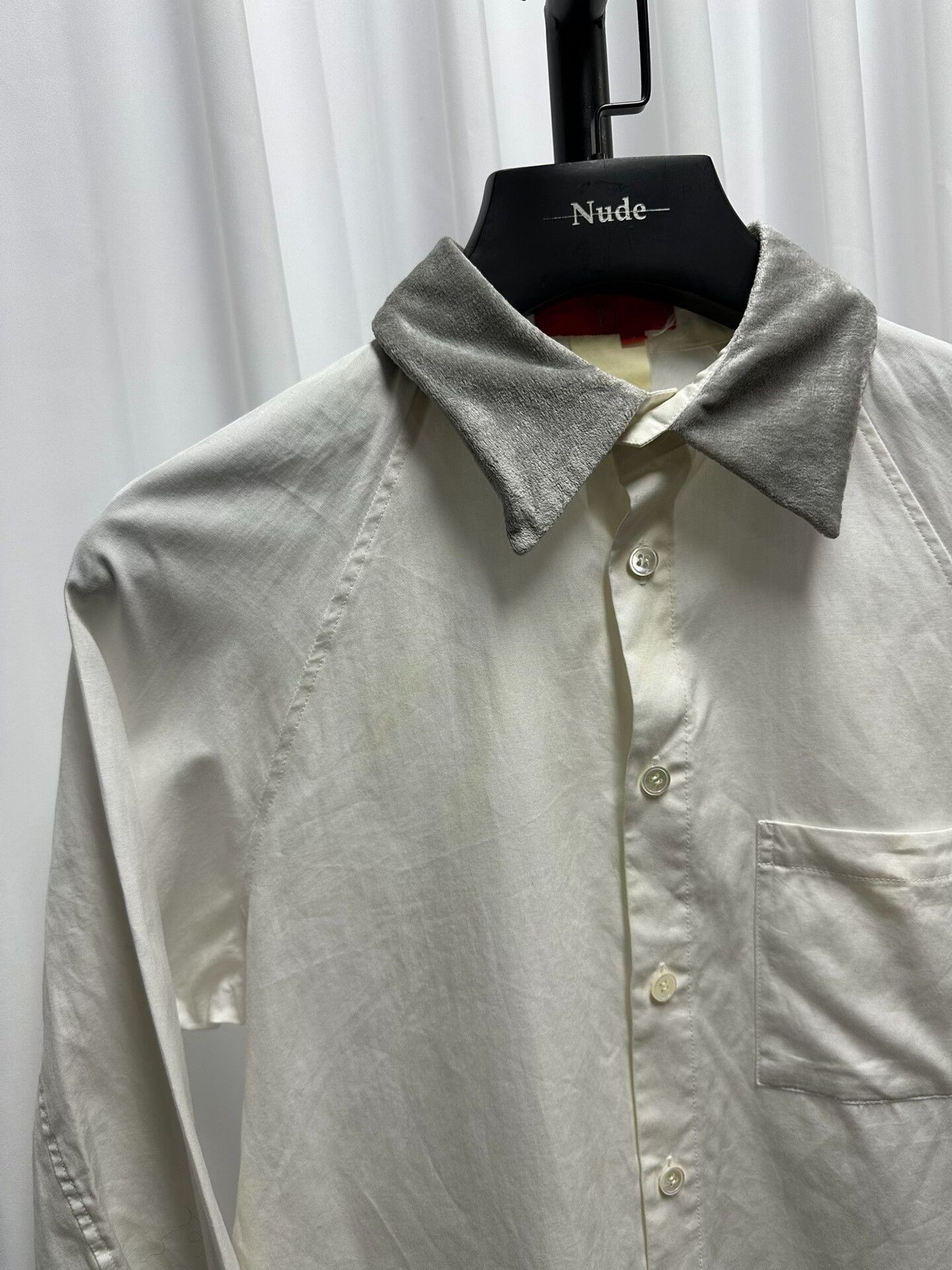 Y's Yohji Yamamoto Y's Velvet Panel Shirt Size US L / EU 52-54 / 3 - 2 Thumbnail