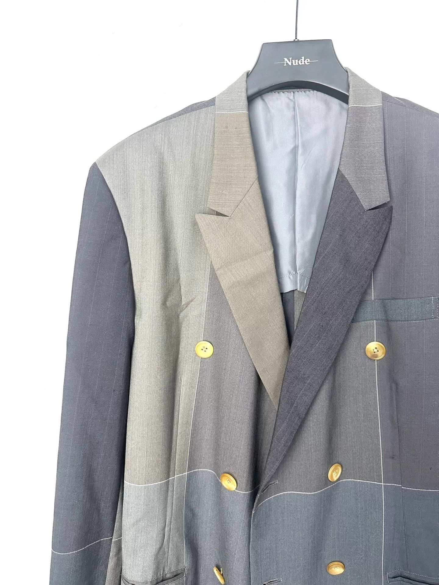 Yohji Yamamoto Yohji Yamamoto Pour Homme Color Block Suit Size US M / EU 48-50 / 2 - 2 Thumbnail