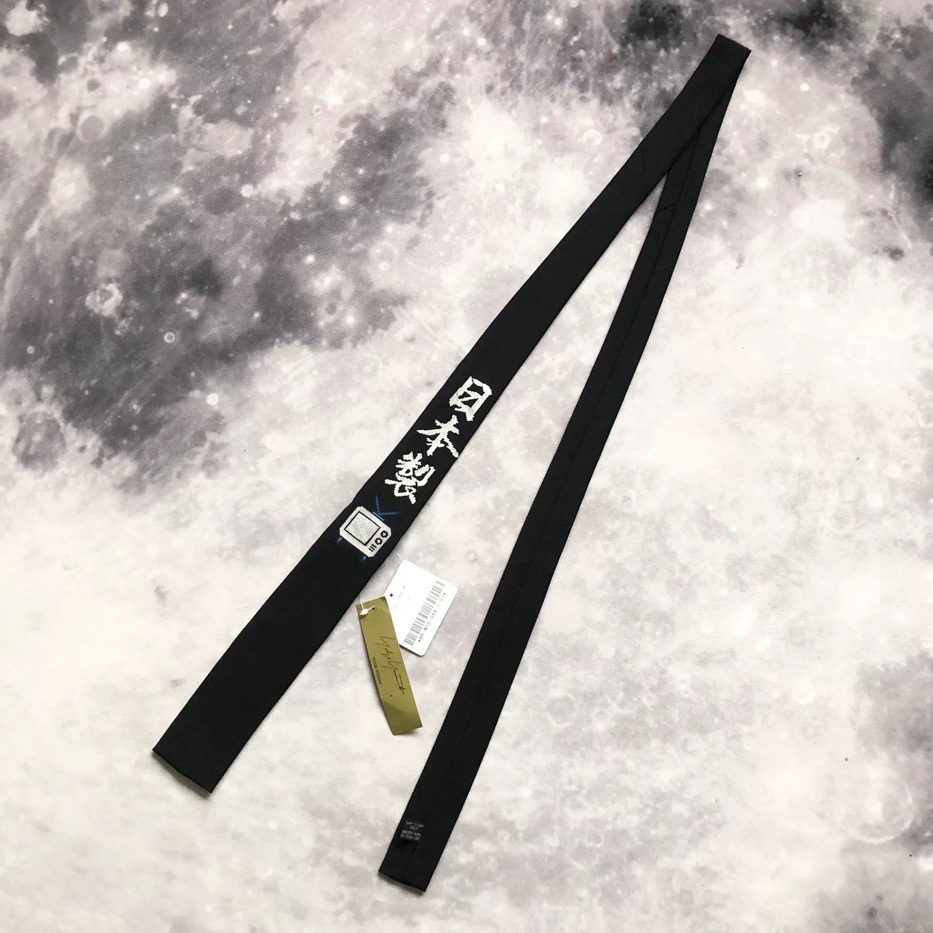 Yohji Yamamoto Yohji Yamamoto Pour Homme Embroidered Tie Size ONE SIZE - 2 Thumbnail