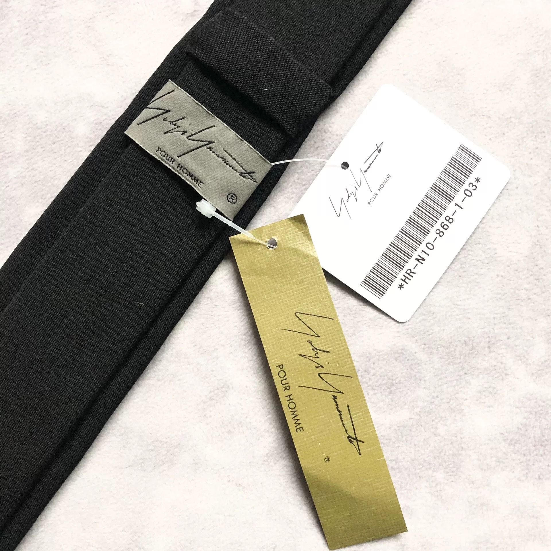 Yohji Yamamoto Yohji Yamamoto Pour Homme Embroidered Tie Size ONE SIZE - 6 Thumbnail