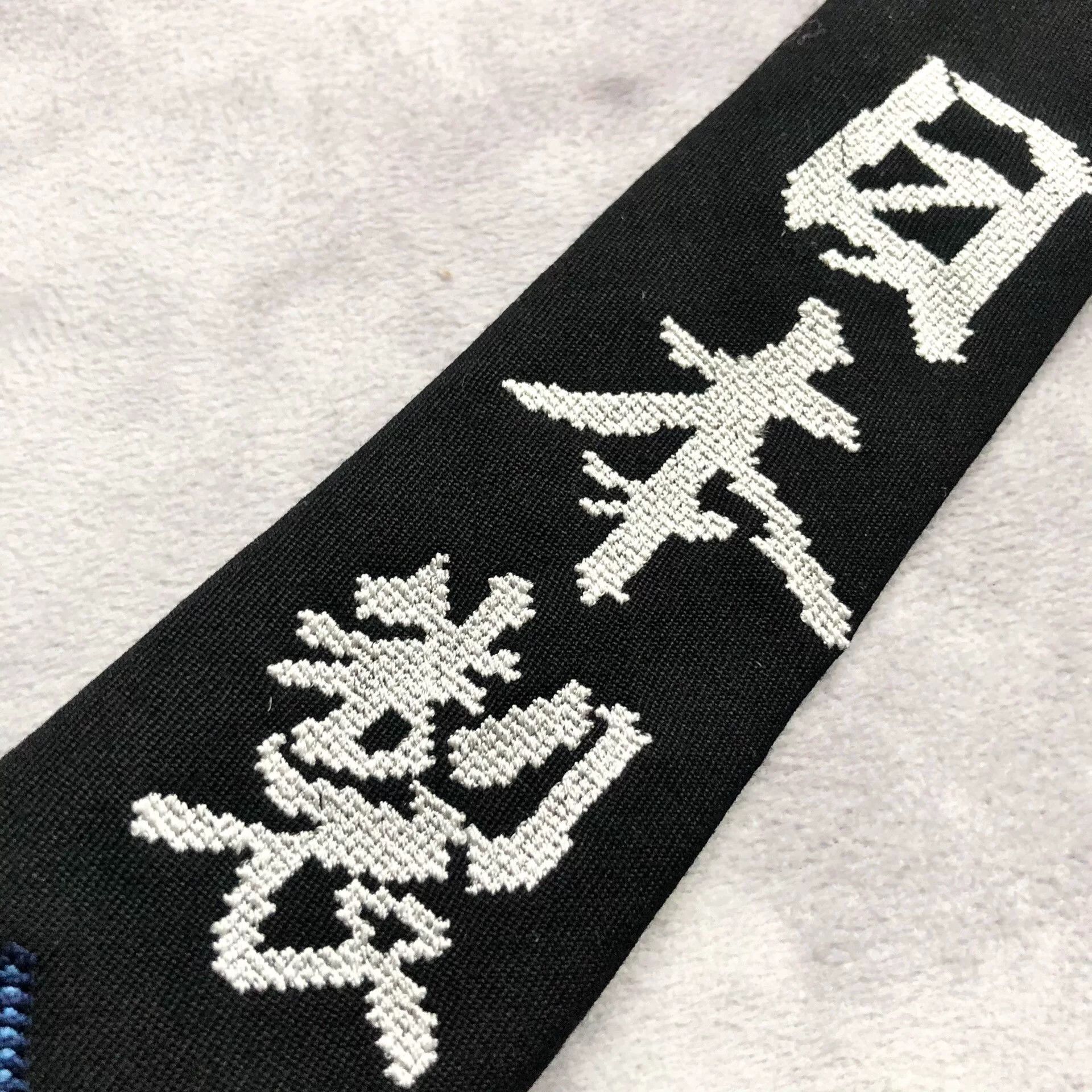 Yohji Yamamoto Yohji Yamamoto Pour Homme Embroidered Tie Size ONE SIZE - 3 Thumbnail