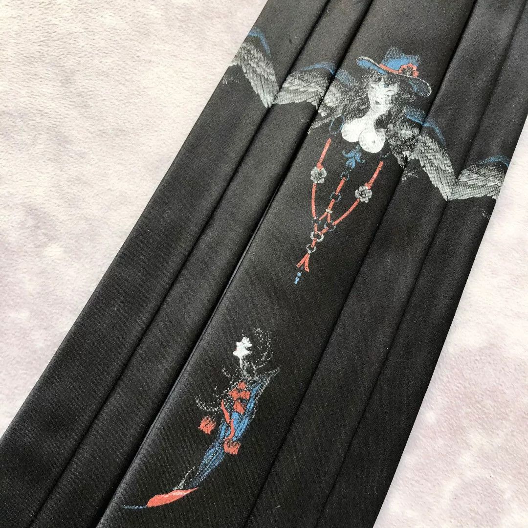 Yohji Yamamoto Yohji Yamamoto SYTE Tattoo Silk Tie Size ONE SIZE - 6 Thumbnail
