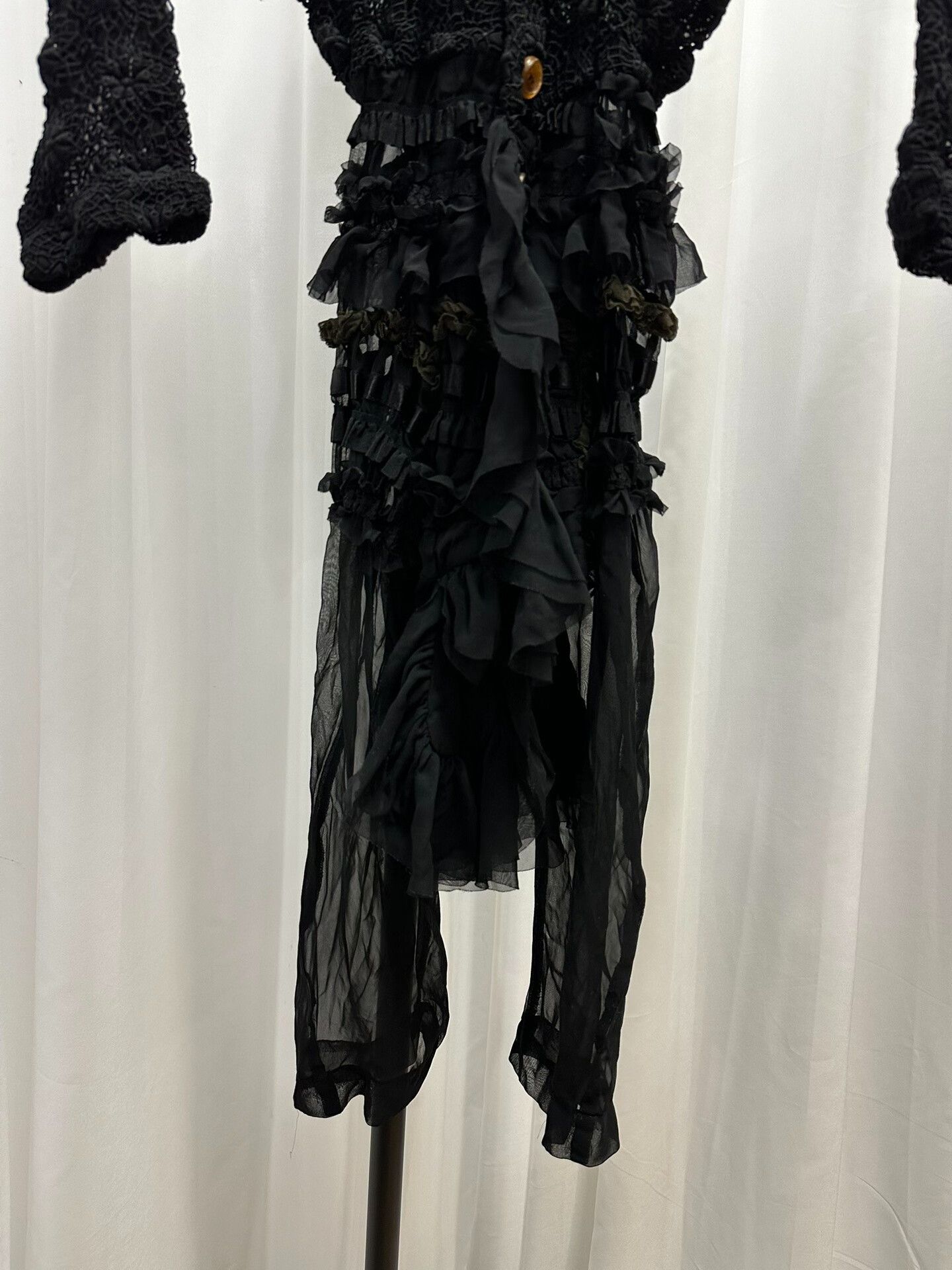 Comme des Garcons Comme des Garçons Black Lace Dress Size S / US 4 / IT 40 - 3 Thumbnail