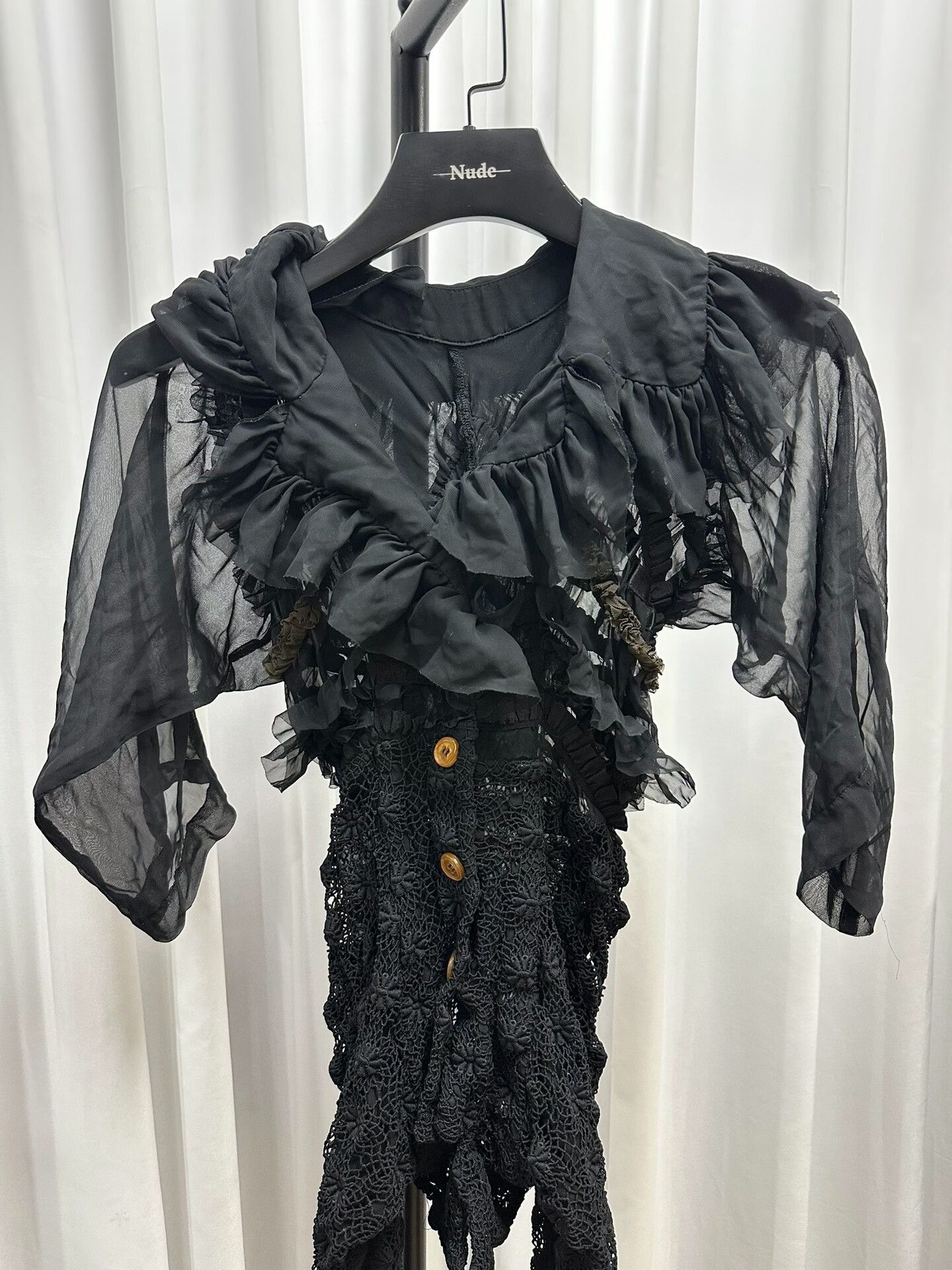 Comme des Garcons Comme des Garçons Black Lace Dress Size S / US 4 / IT 40 - 7 Thumbnail