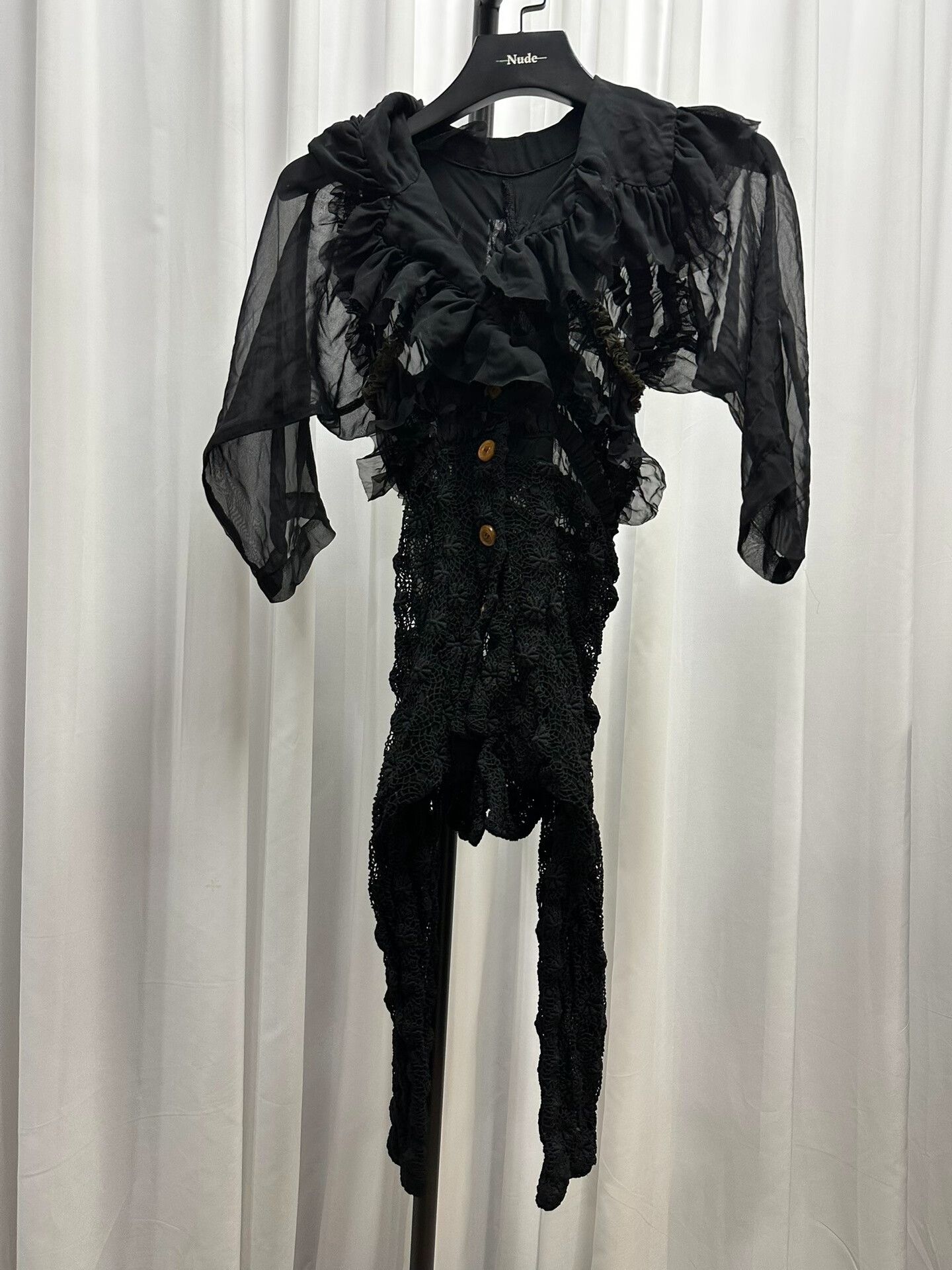 Comme des Garcons Comme des Garçons Black Lace Dress Size S / US 4 / IT 40 - 6 Thumbnail