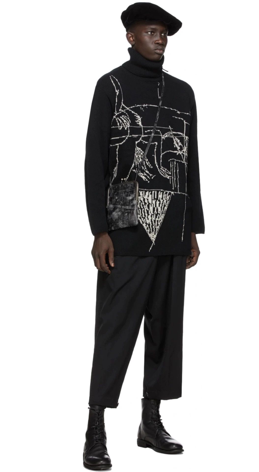 Yohji Yamamoto Yohji Yamamoto 20AW Abstract Knit Turtleneck Size US L / EU 52-54 / 3 - 5 Thumbnail