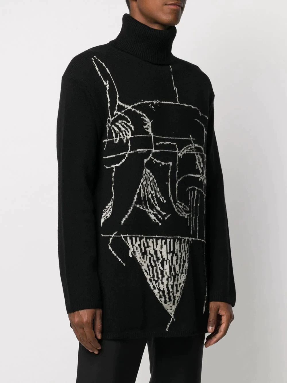 Yohji Yamamoto Yohji Yamamoto 20AW Abstract Knit Turtleneck Size US L / EU 52-54 / 3 - 2 Thumbnail