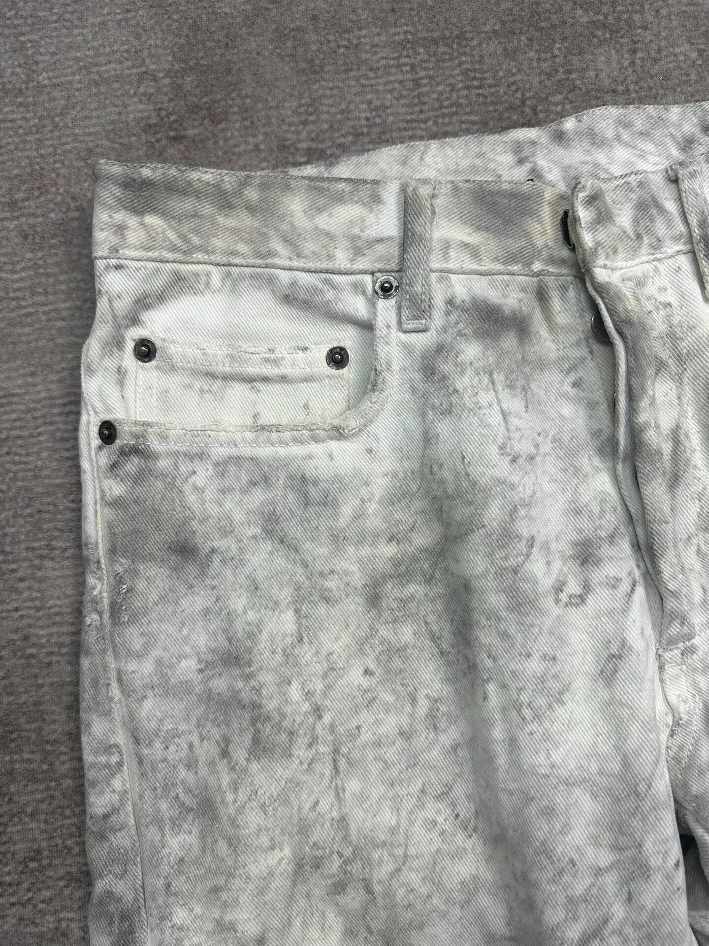 Dior Dior Homme Distressed White Denim Trousers Size US 29 - 3 Thumbnail