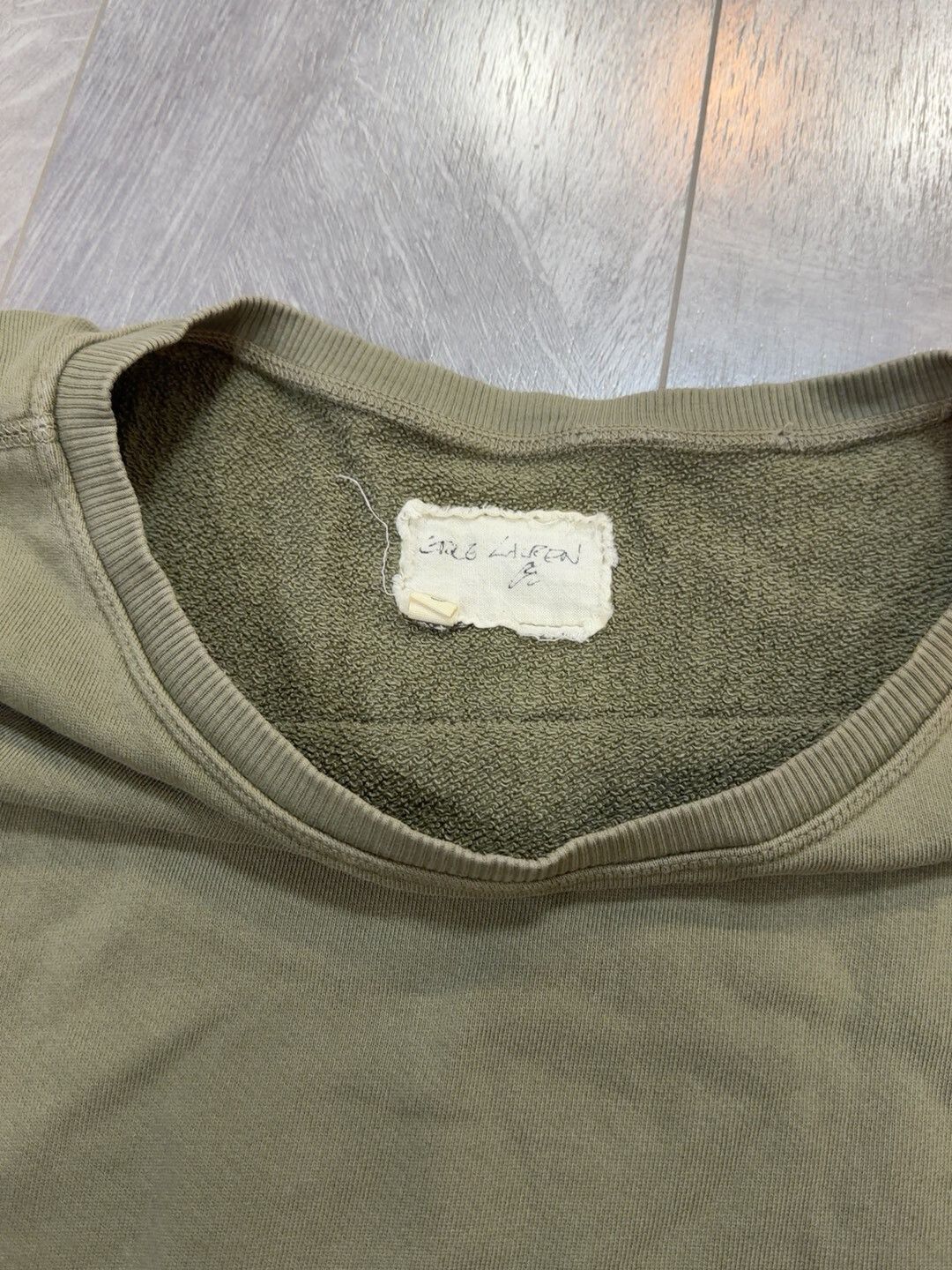 Greg Lauren Vintage Green Cotton Sweatshirt Size US L / EU 52-54 / 3 - 3 Thumbnail