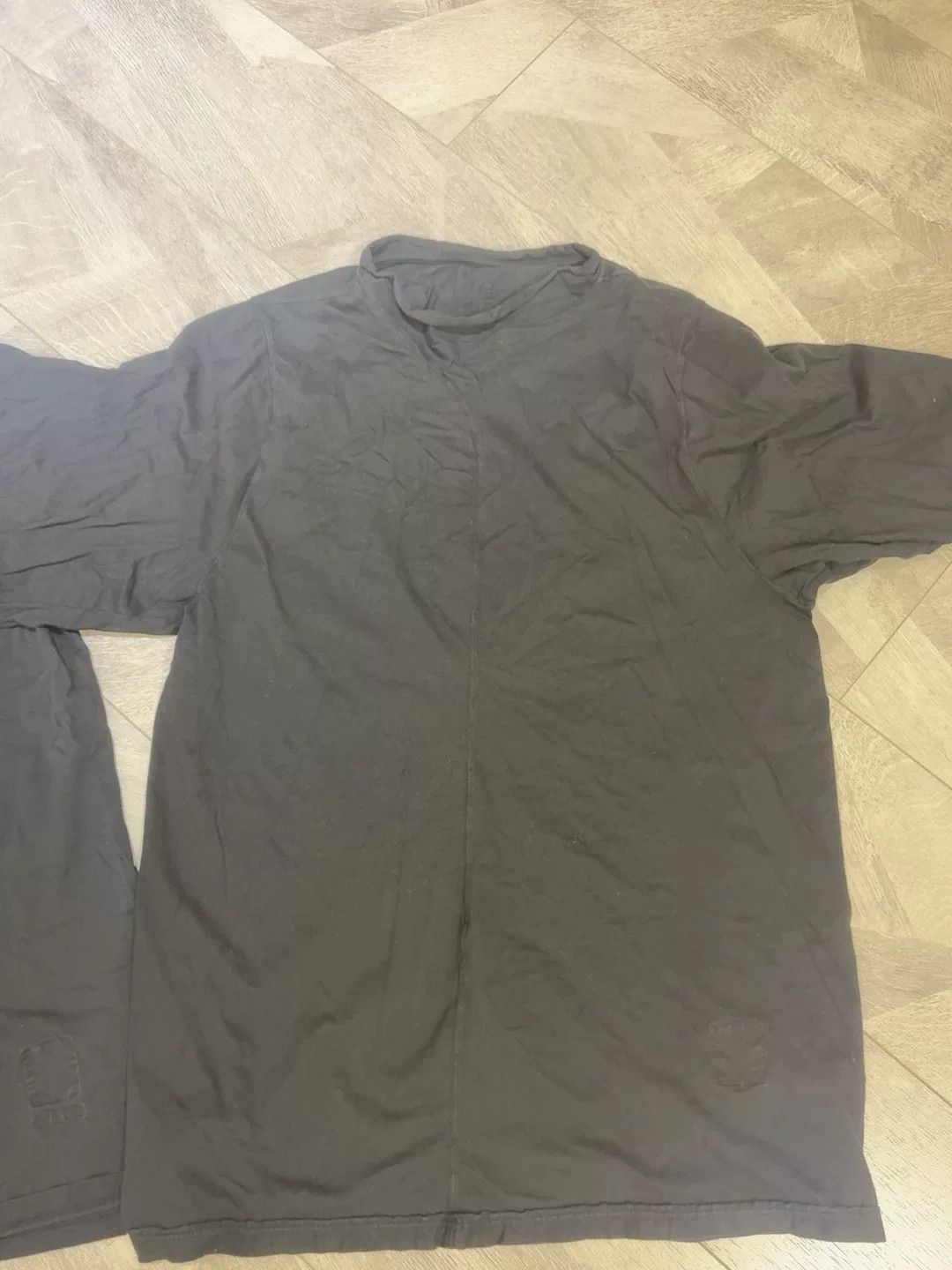 Rick Owens Rick Owens Black Deconstructed Short Sleeve Tee Size US S / EU 44-46 / 1 - 3 Thumbnail